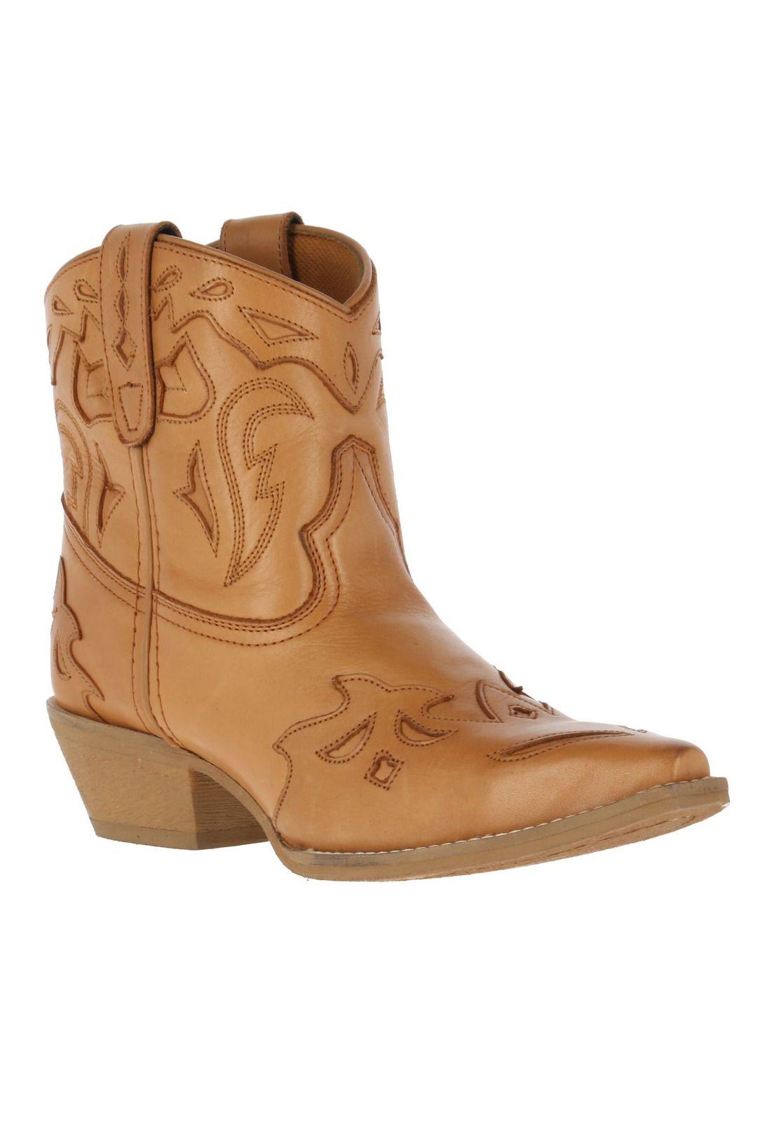 Botin Mujer Cuero Reno Café-0