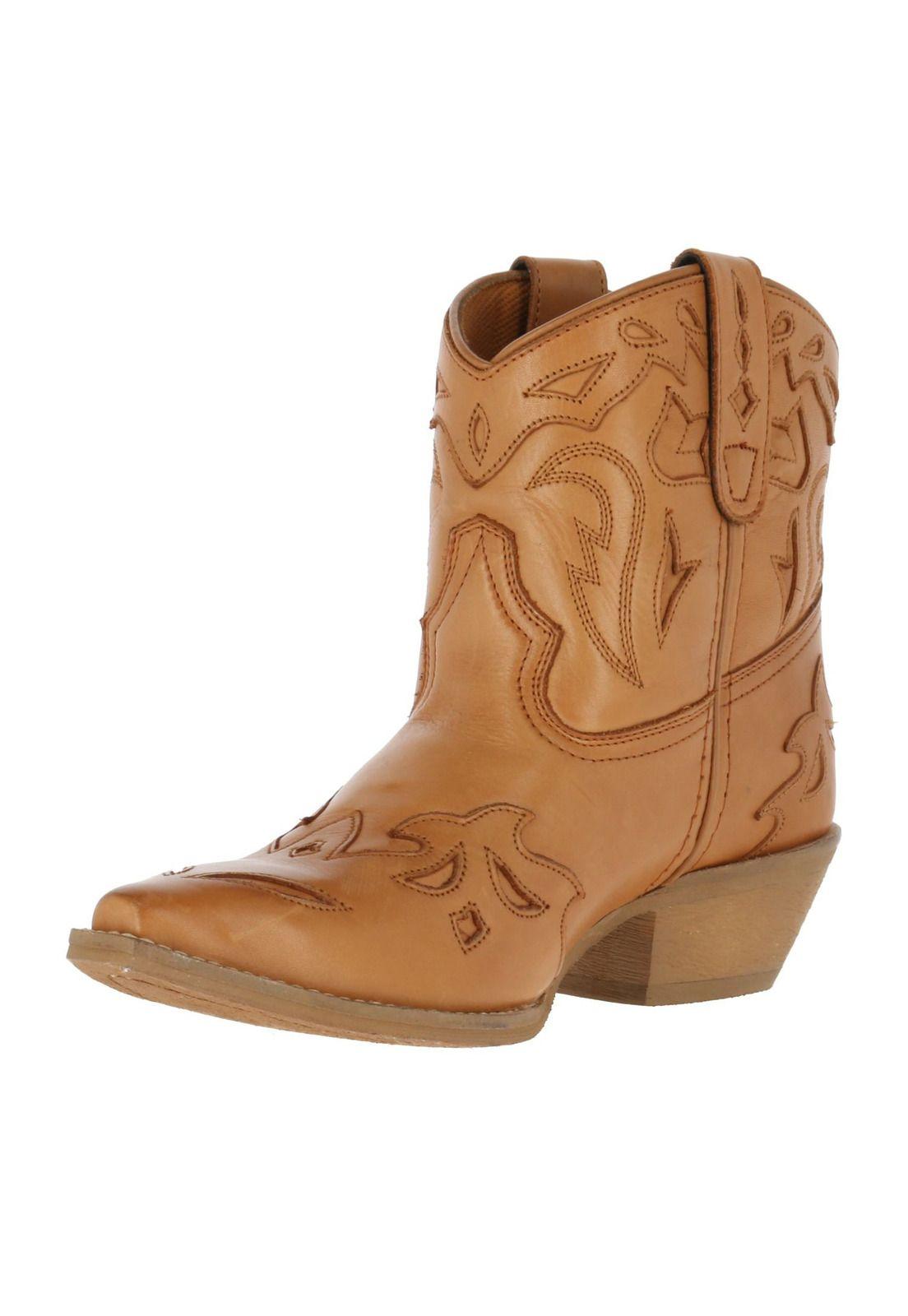Botin Mujer Cuero Reno Café-1
