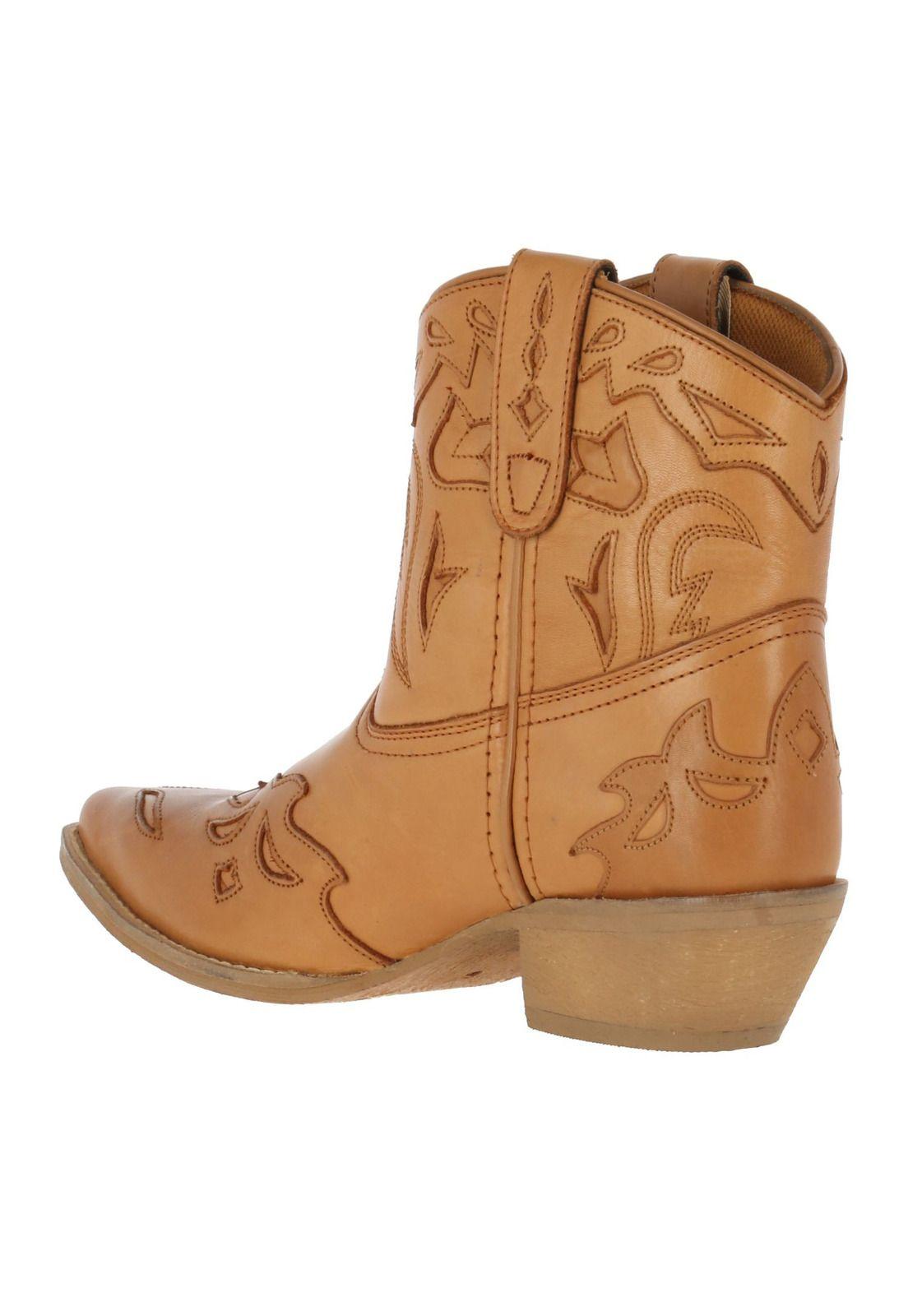 Botin Mujer Cuero Reno Café-4