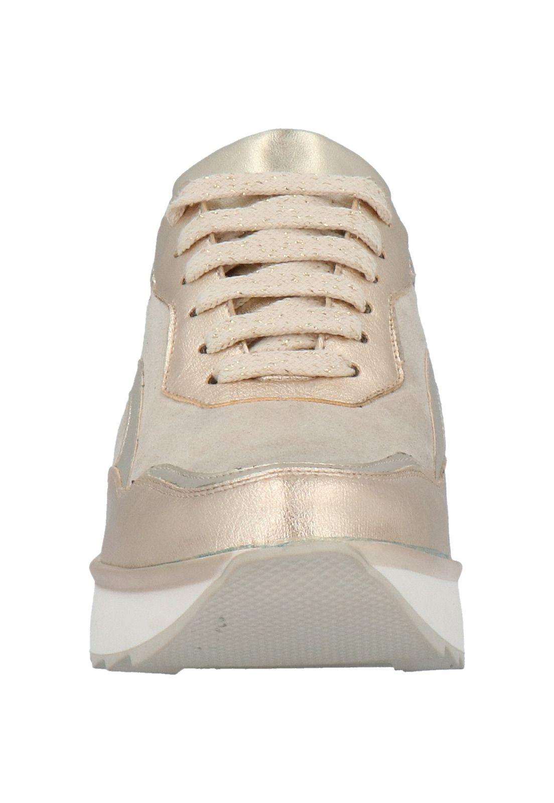 Zapatilla Cuero Mujer Mr Gibbs Dorado-2