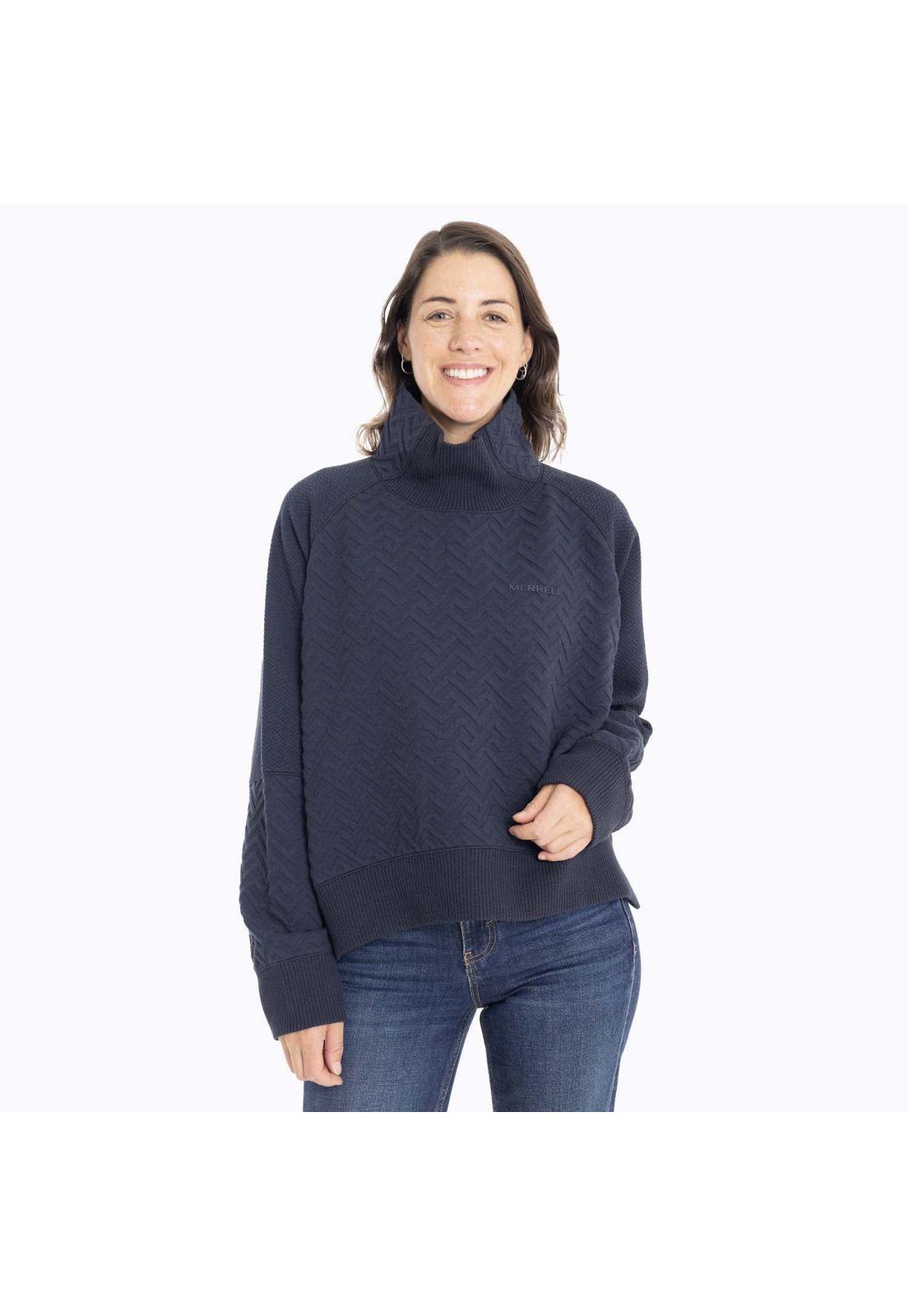 Chaleco Mujer Crooked Sweatshirt Azul Marino Merrell-0