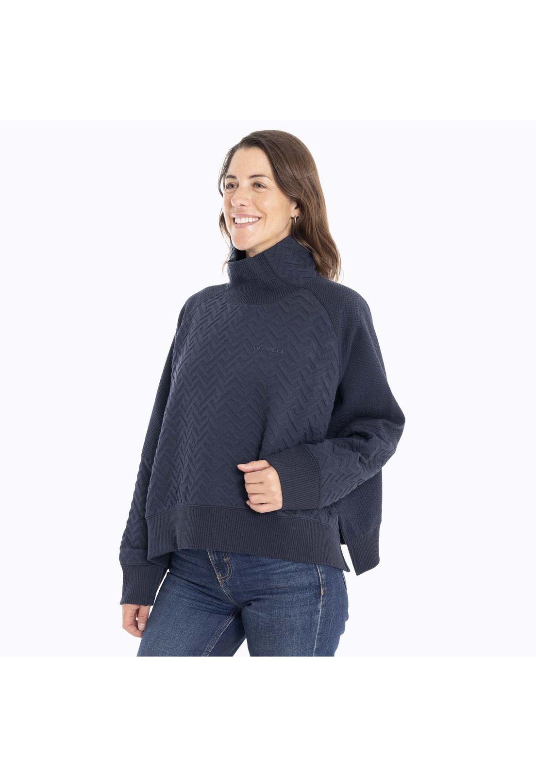 Chaleco Mujer Crooked Sweatshirt Azul Marino Merrell-1
