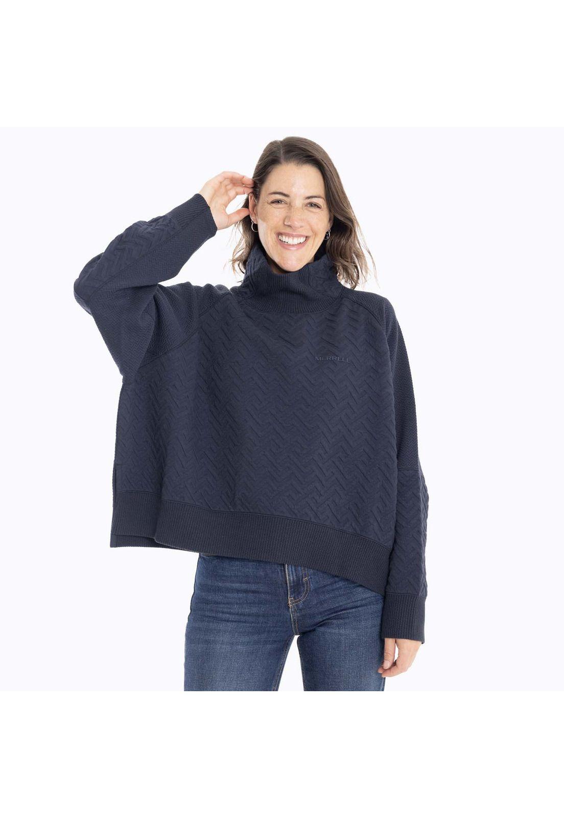 Chaleco Mujer Crooked Sweatshirt Azul Marino Merrell-3