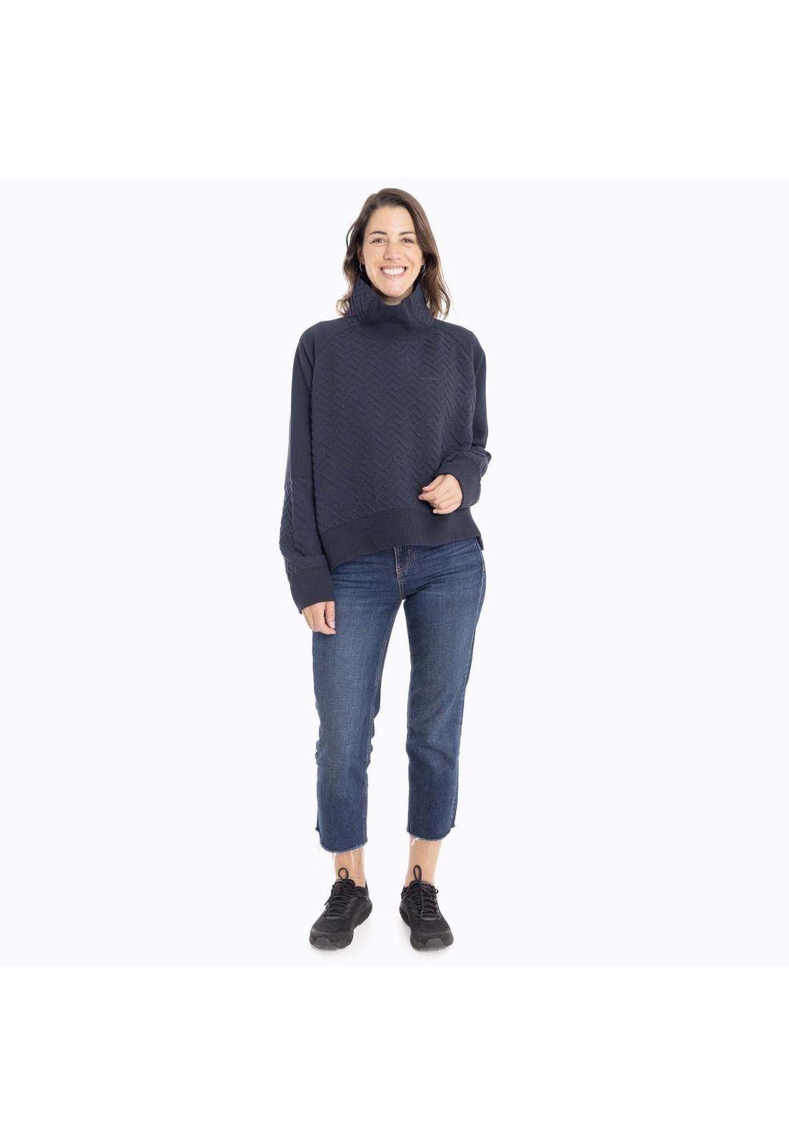 Chaleco Mujer Crooked Sweatshirt Azul Marino Merrell-6