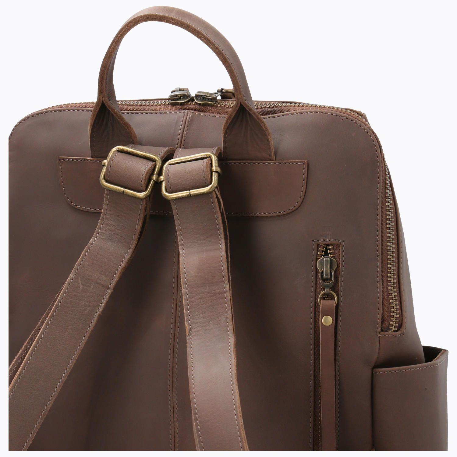 Mochila Cuero Mujer Alanis Back Chocolate-3