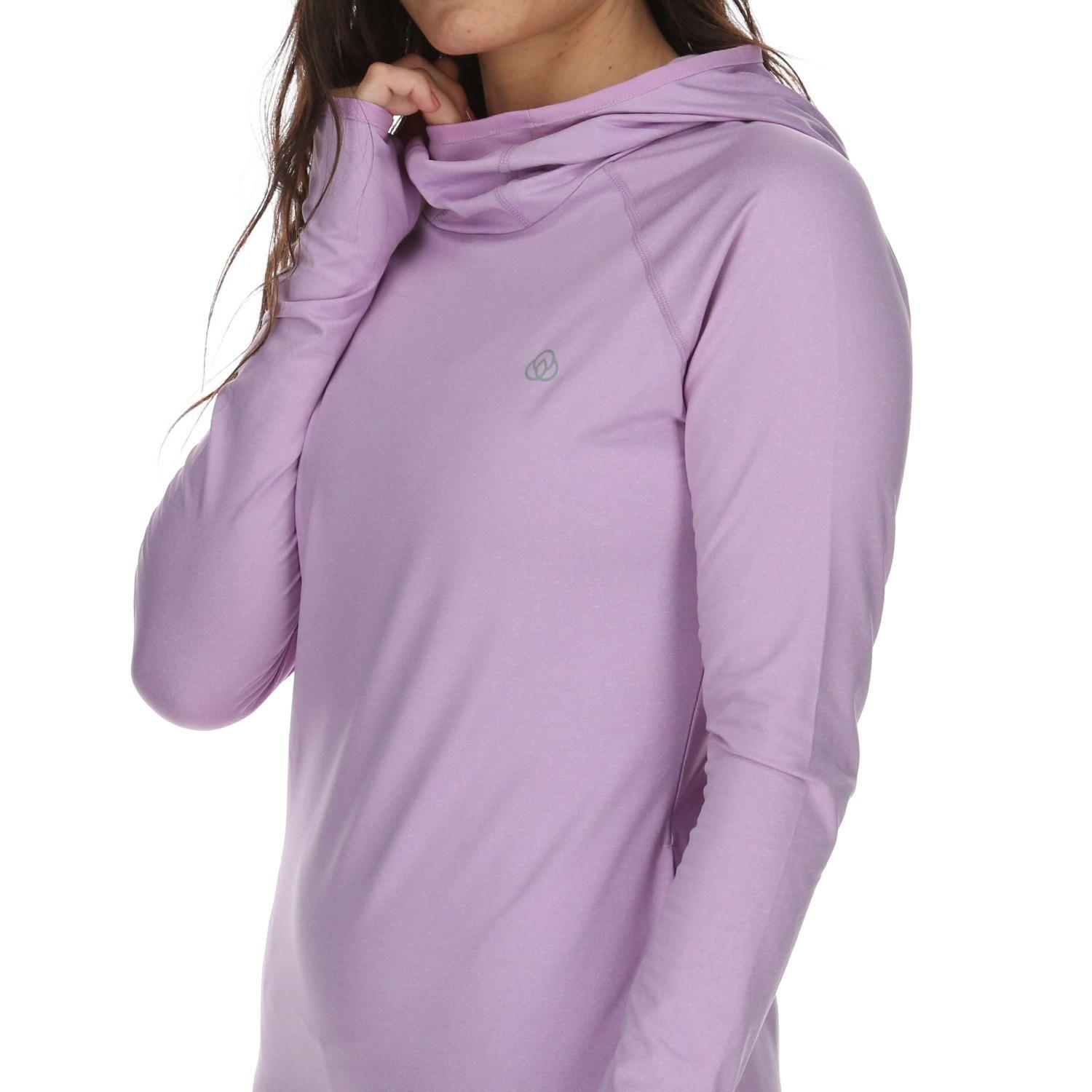 Polera M/L Mujer Hoodie Warmer Lavanda-3