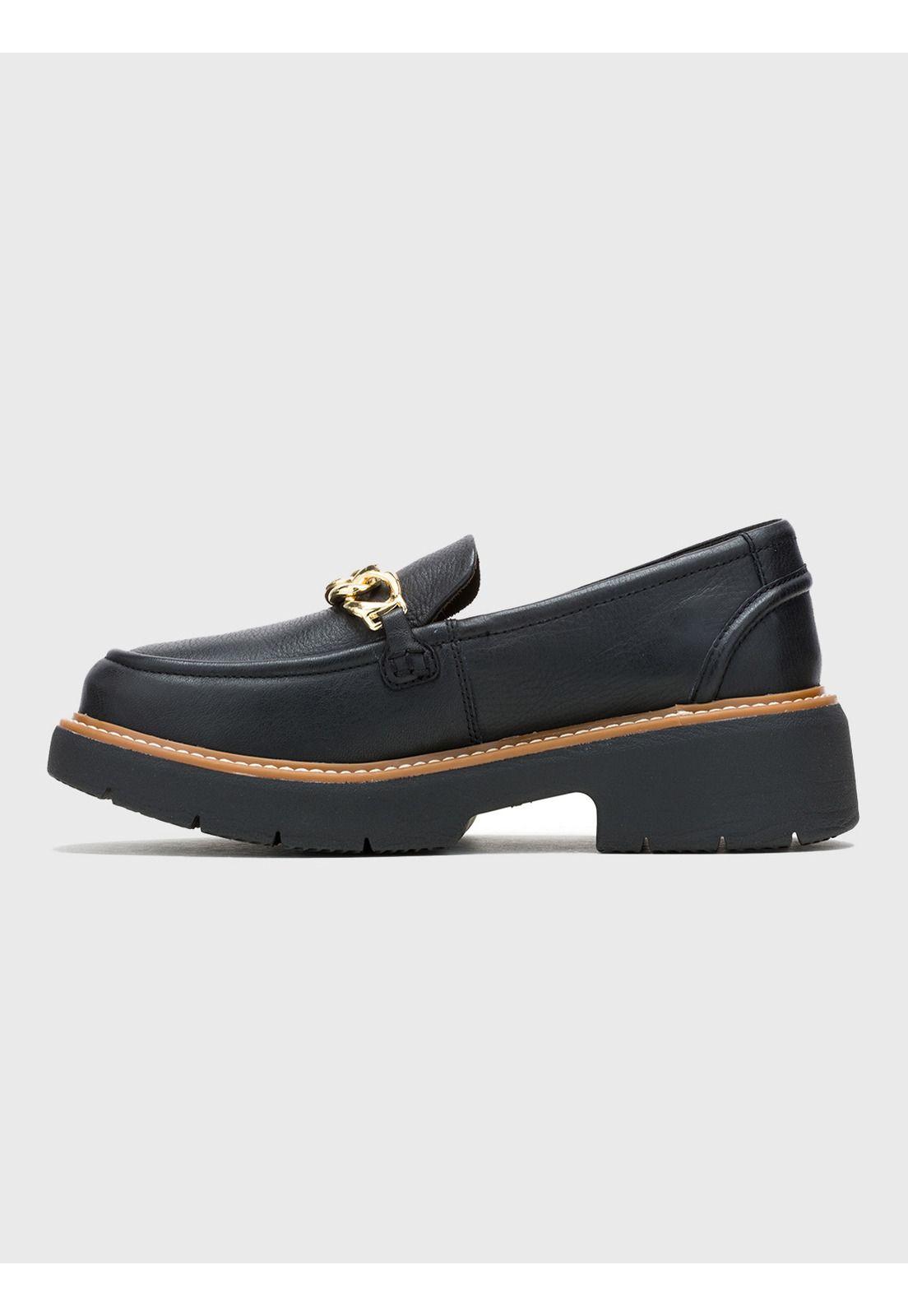 Mocasín Cuero Negro Mujer Jodie Bit Loafer -3