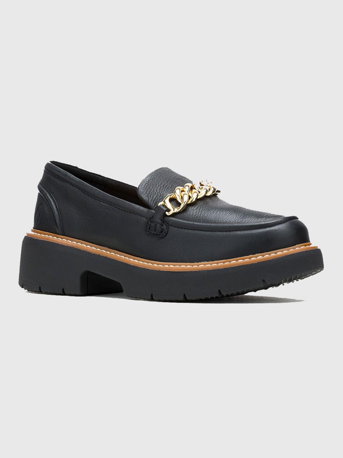 Mocasín Cuero Negro Mujer Jodie Bit Loafer -0