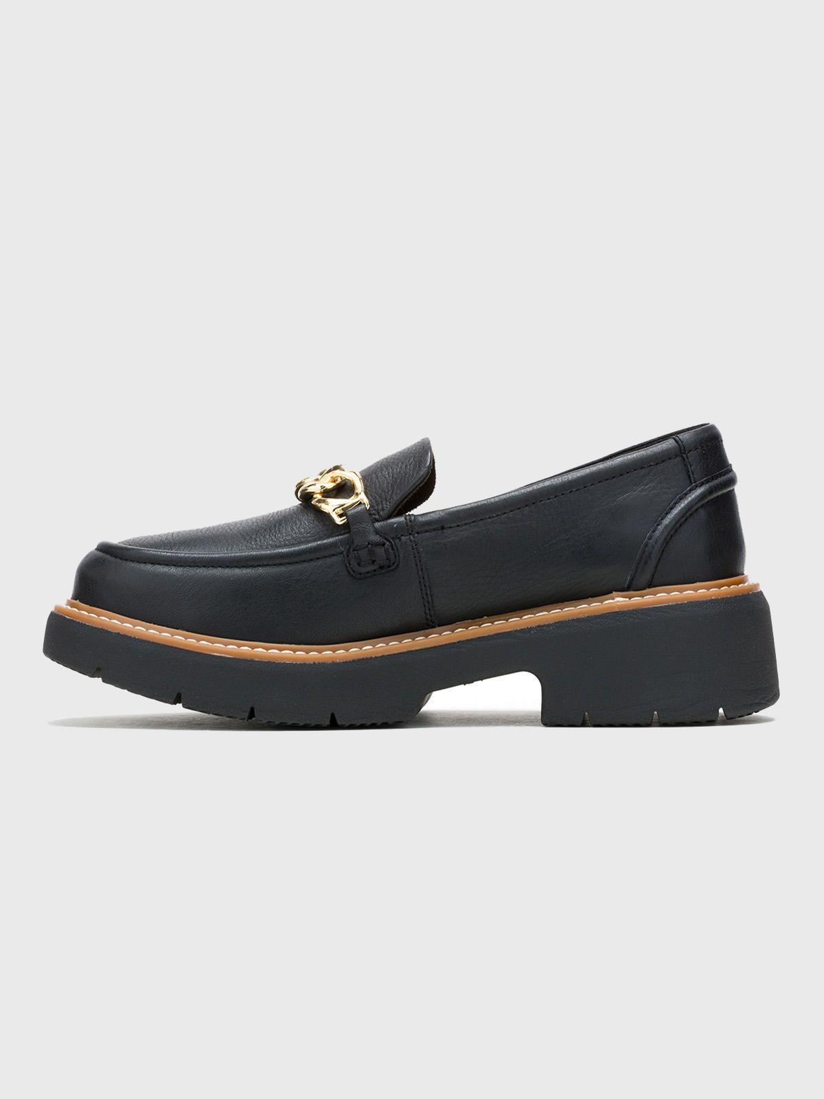 Mocasín Cuero Negro Mujer Jodie Bit Loafer -3