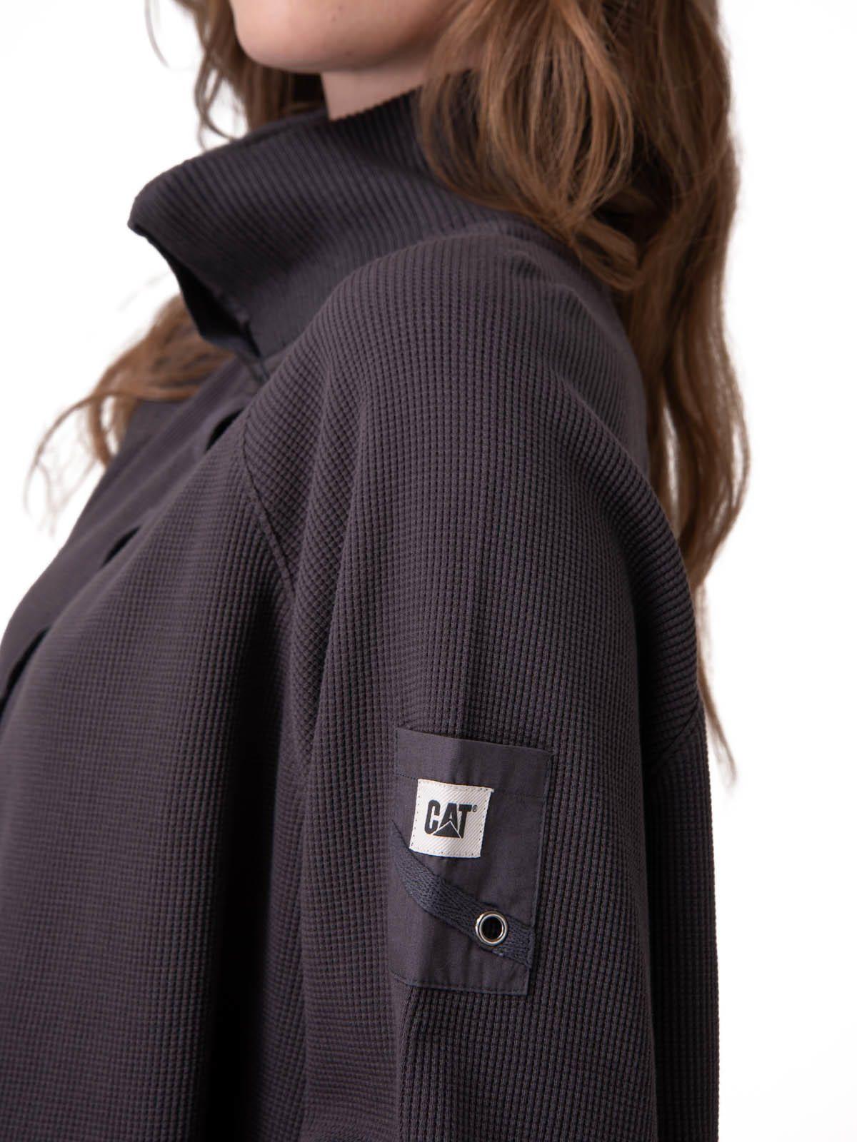 Poleron Waffle Pull-Over Mujer Negro-4