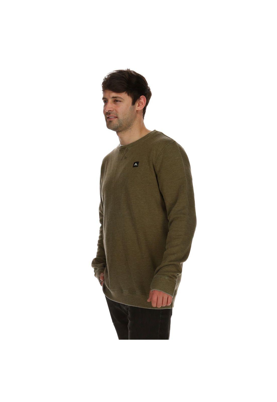 Poleron Masculino Crew Verde Oscuro Burton-1