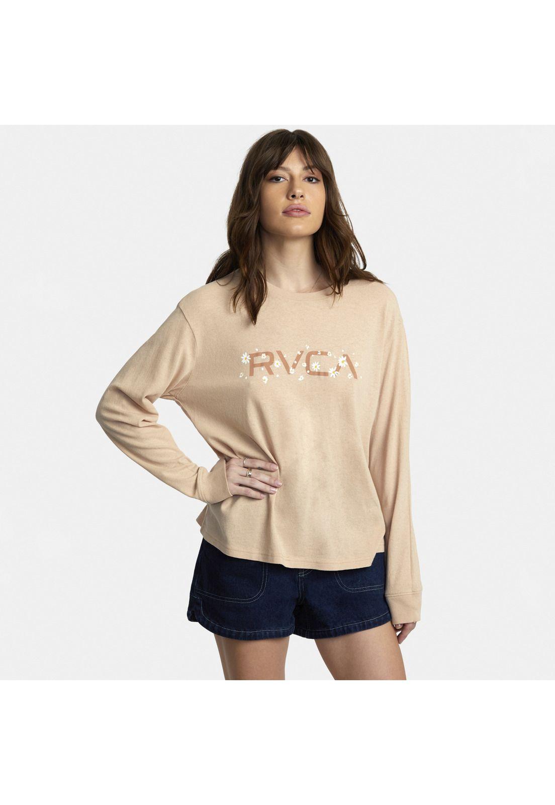Polera M/L Mujer Big Rvca Daisy J Tee Beige-0