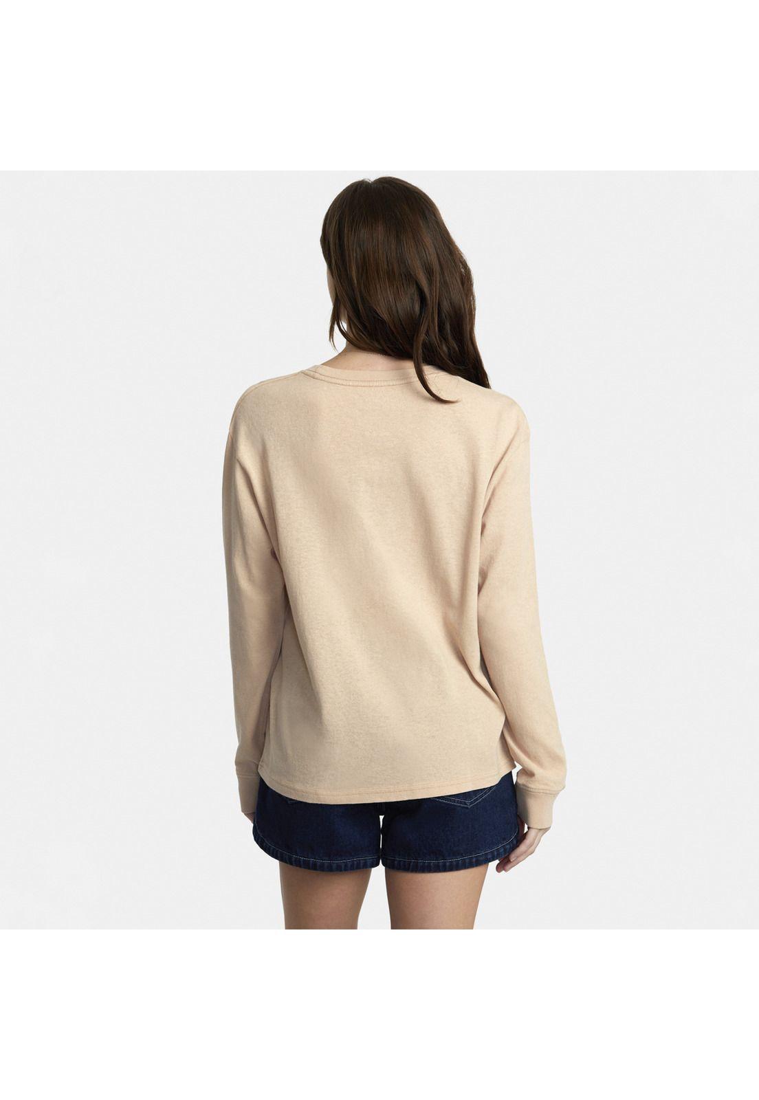 Polera M/L Mujer Big Rvca Daisy J Tee Beige-1