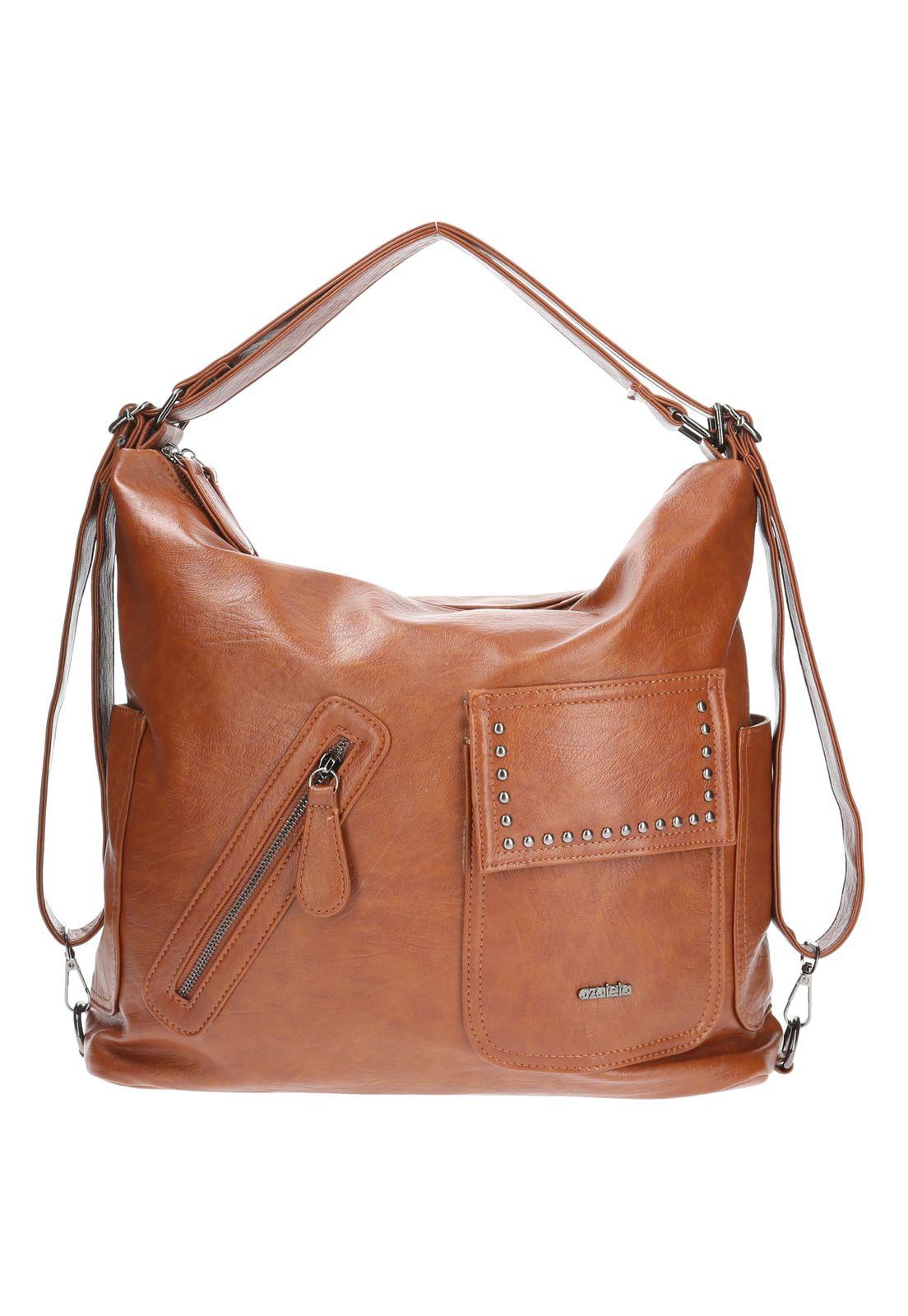 Cartera De Mano Casual Gemina Hobo Café Mujer-1