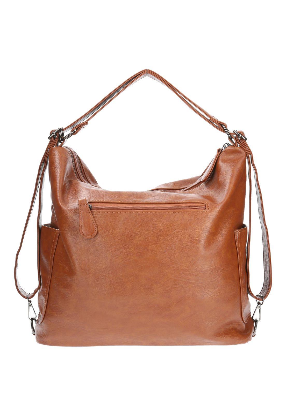 Cartera De Mano Casual Gemina Hobo Café Mujer-3