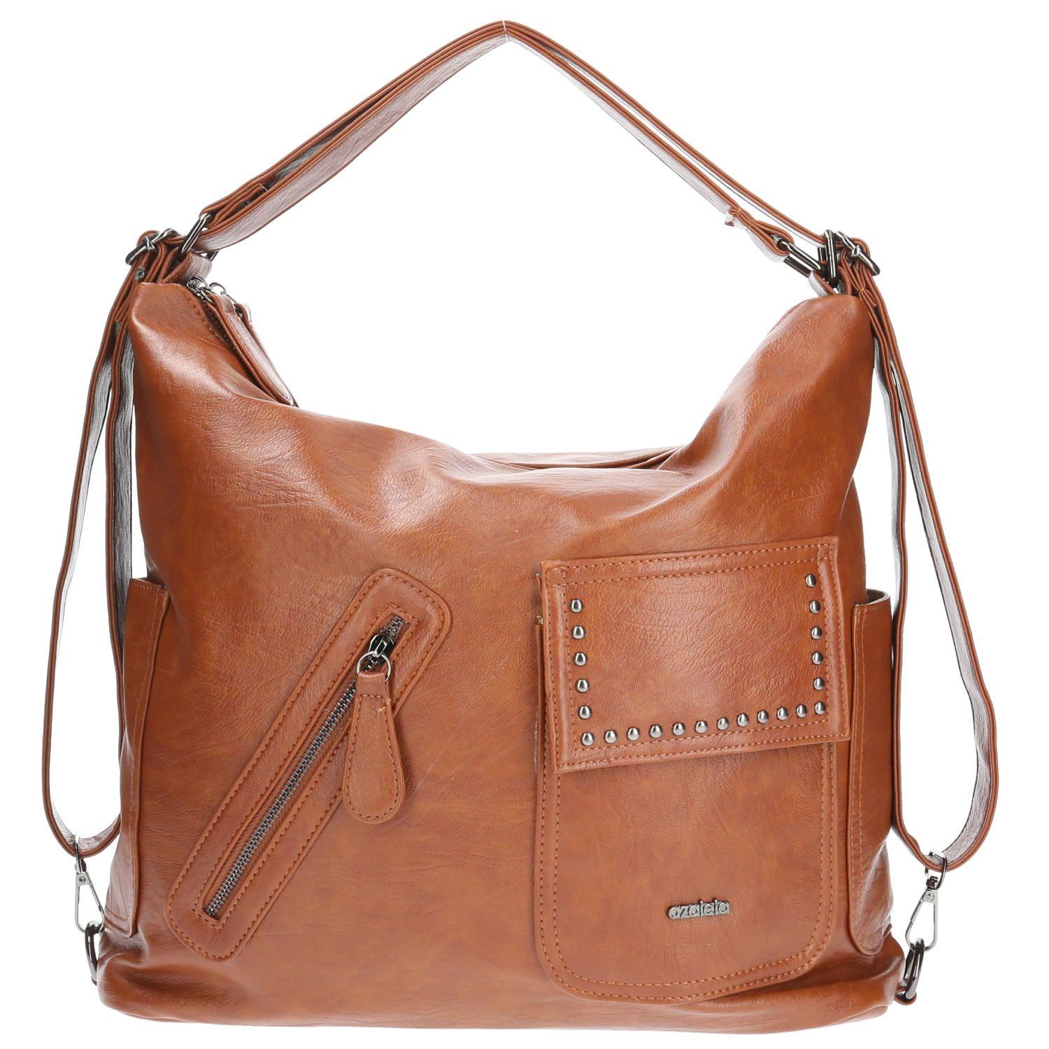 Cartera De Mano Casual Gemina Hobo Café Mujer-1