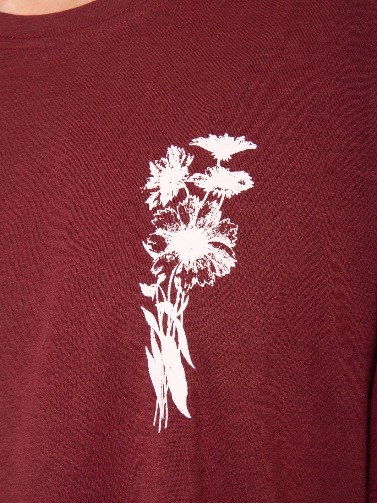 Polera Manga Corta Mujer Oversized Graphic Rojo-4