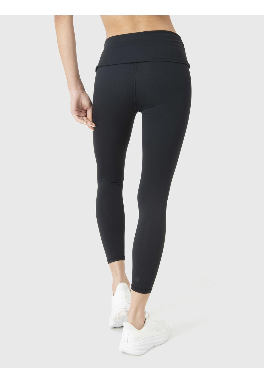 Calza Deportiva Mujer Ankle Foldover Negro-3