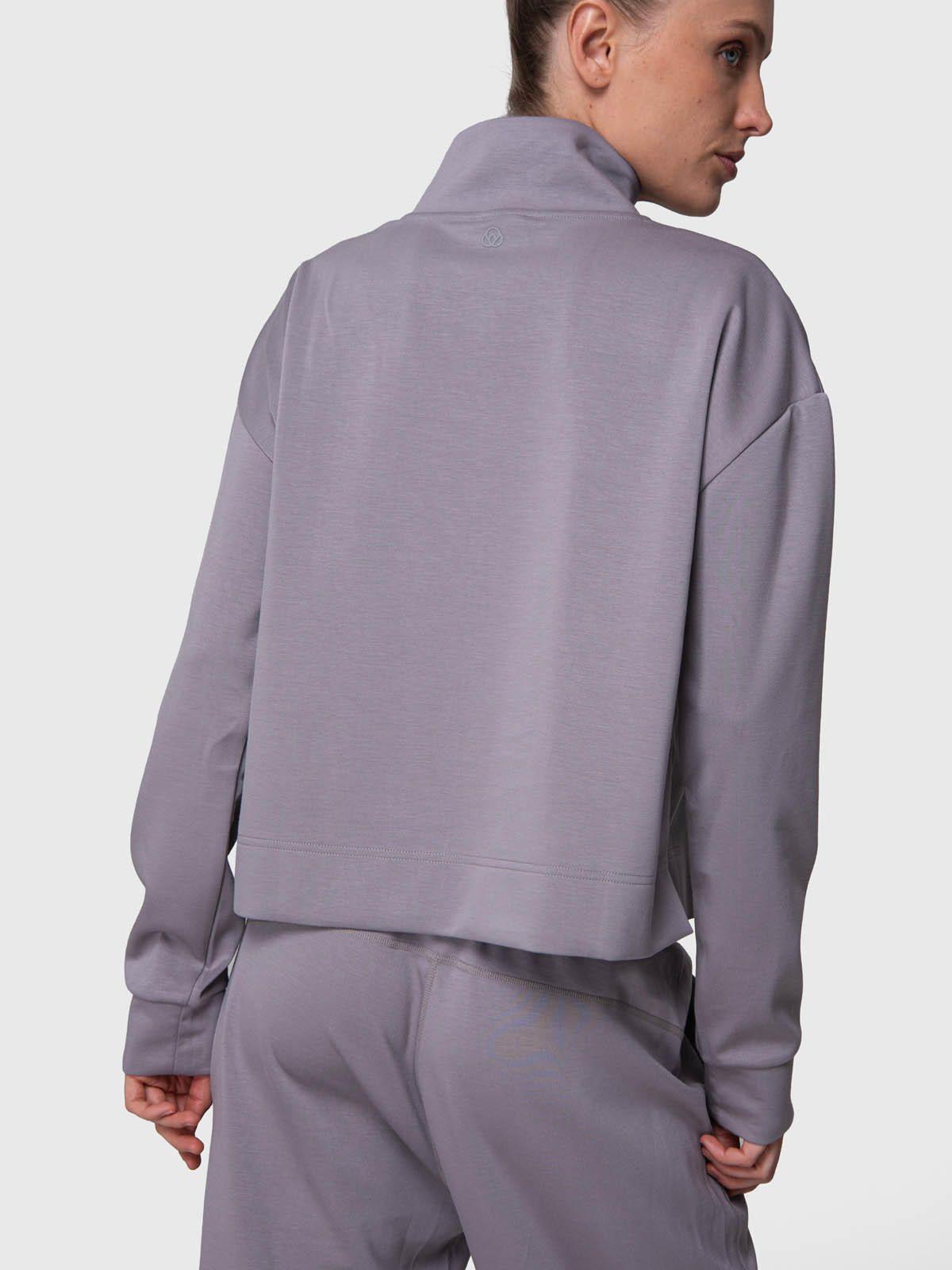 Poleron Mujer Half Zip Toledo Rec Gris-3