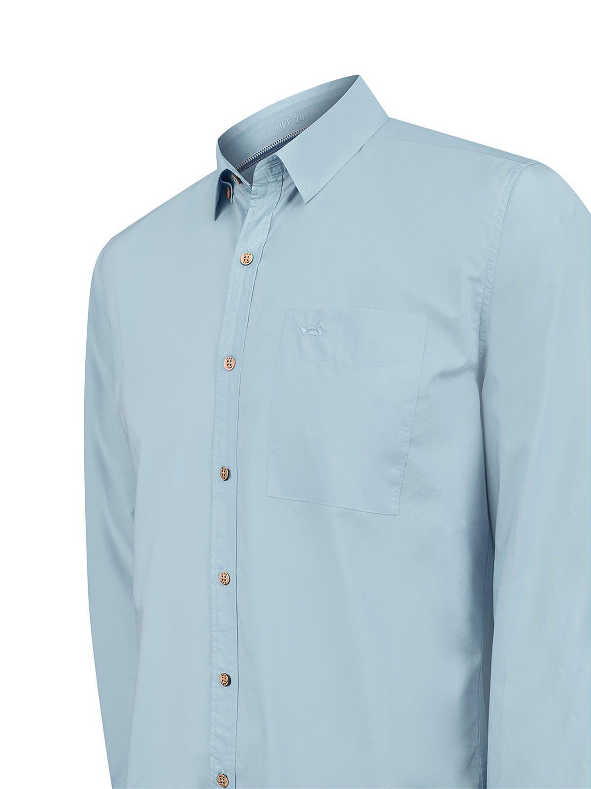 Camisa Algodón Orgánico Hombre Galiton Celeste-3