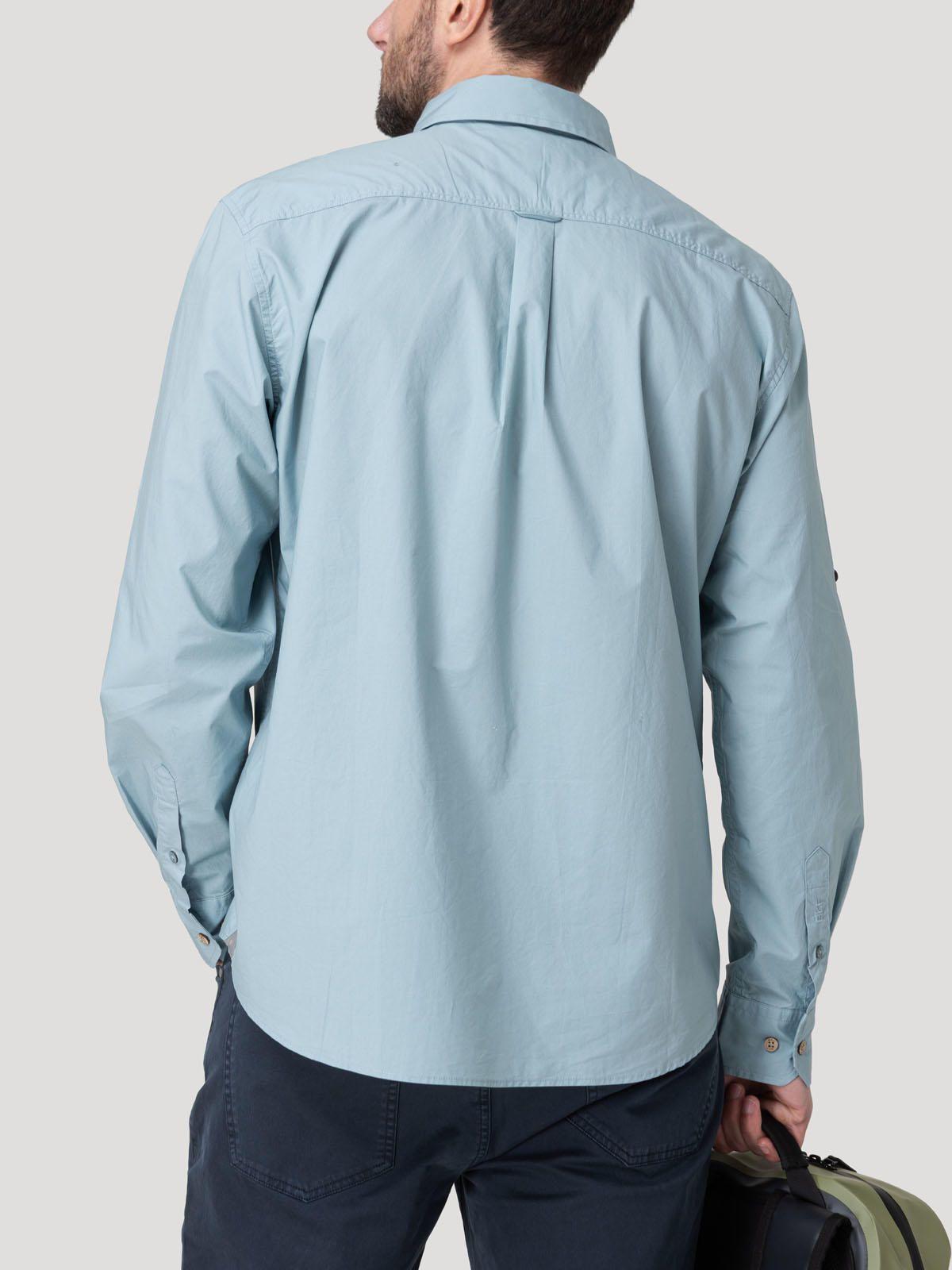 Camisa Algodón Orgánico Hombre Galiton Celeste-6