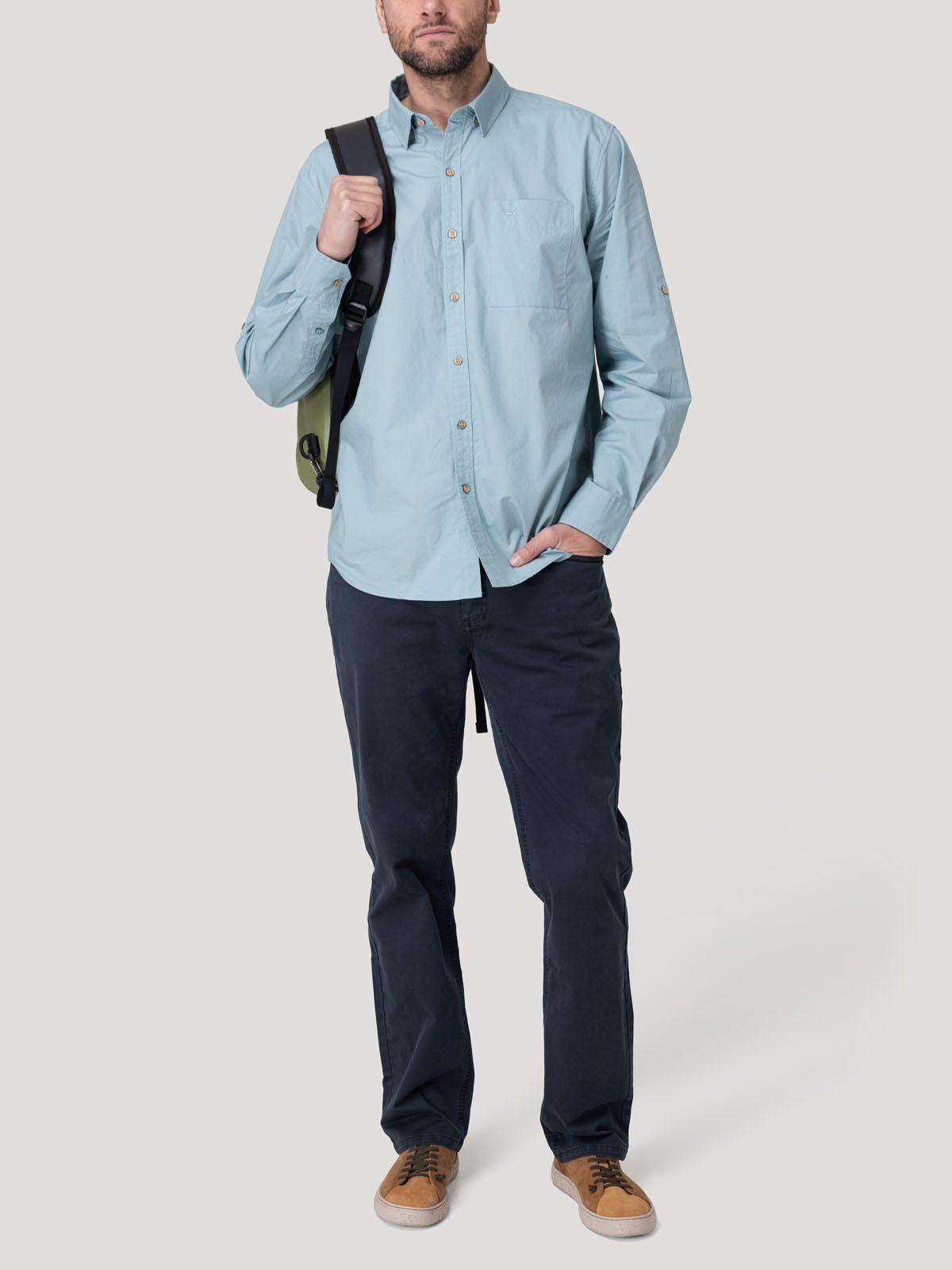Camisa Algodón Orgánico Hombre Galiton Celeste-8