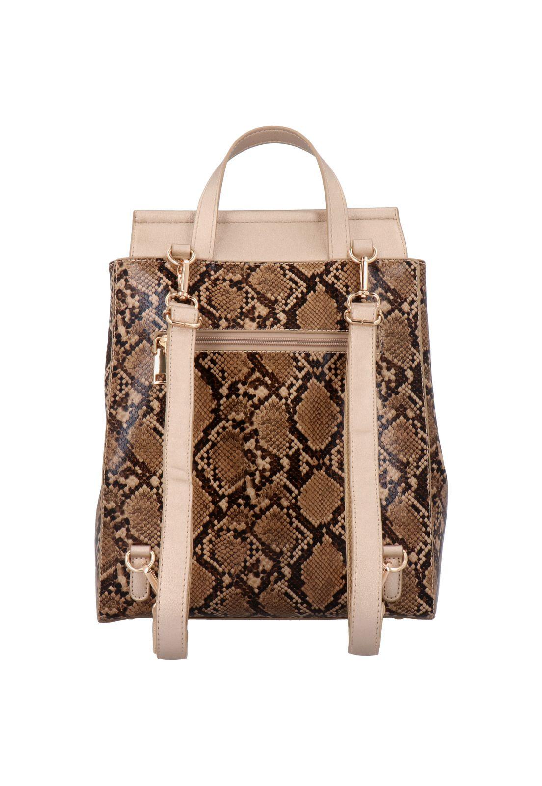 Cartera Mochila Convertible Astrid Casual Dorado-2