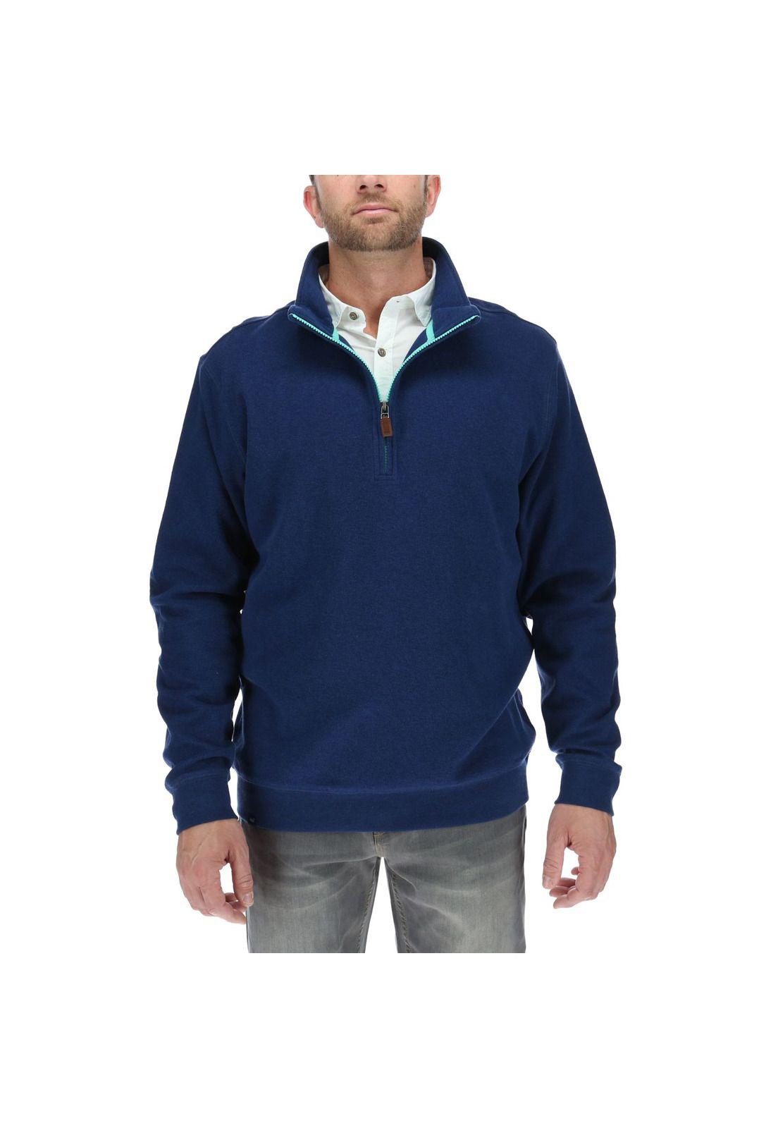 Poleron Hombre Bicolor Azul-0