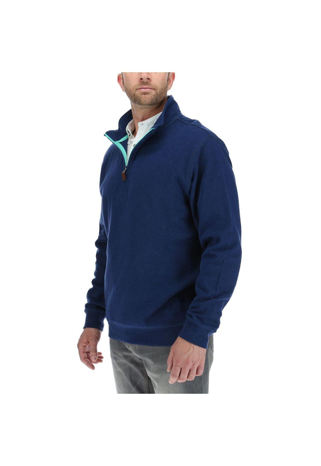 Poleron Hombre Bicolor Azul-1