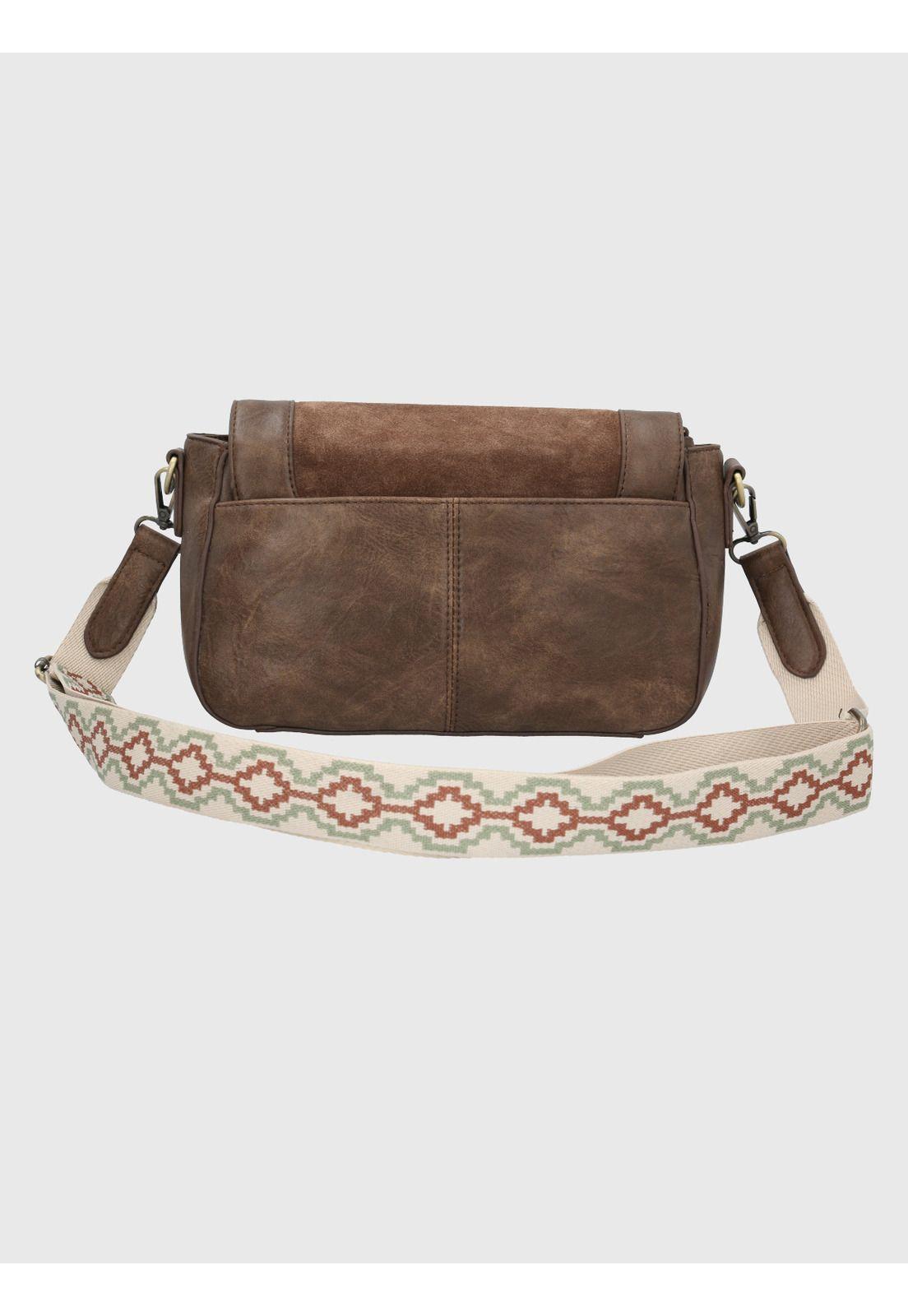 Cartera Ecocuero Café Luck Cross Mujer-2