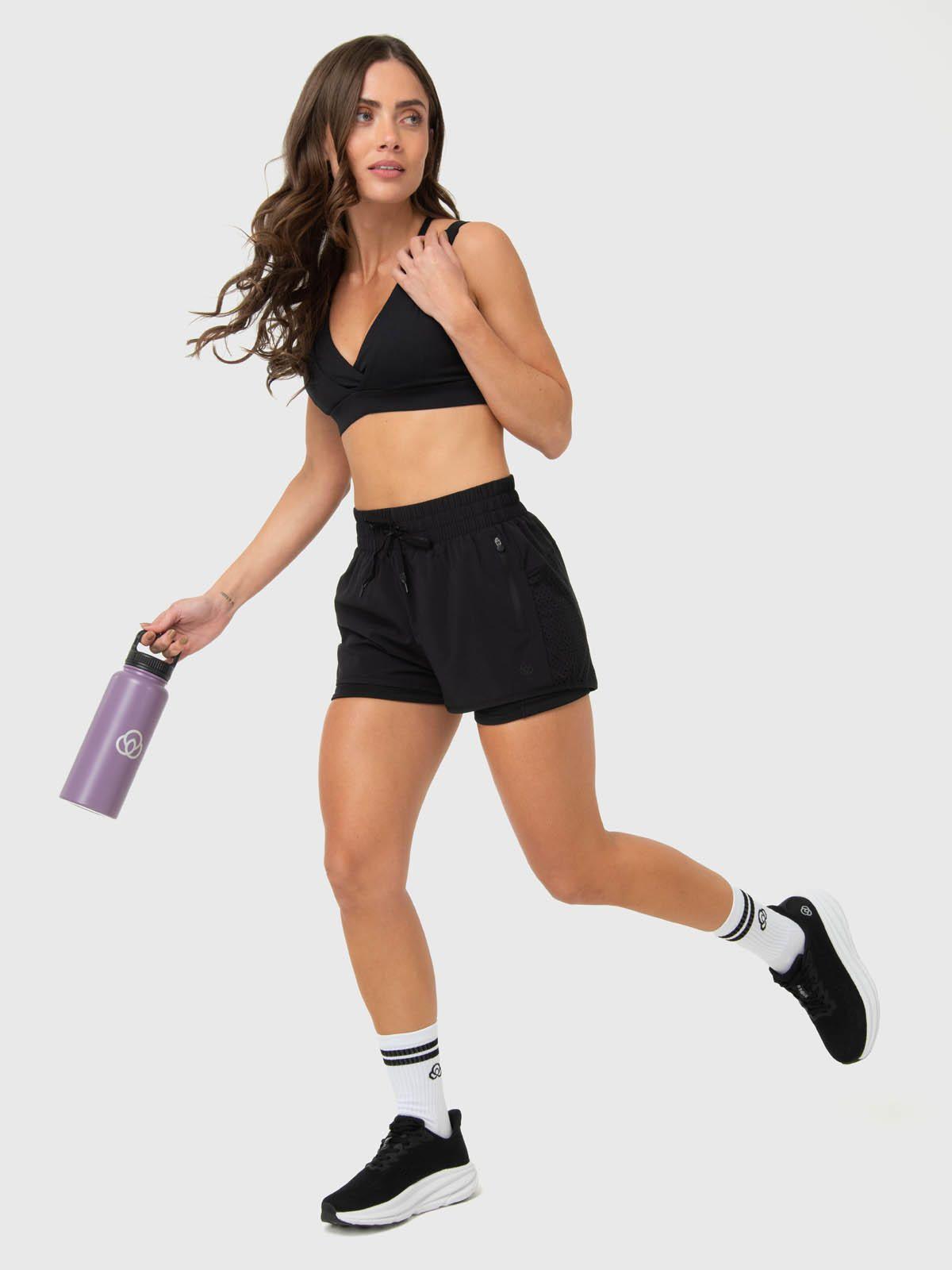 Short Mujer 2 in 1 Train Rosado-4