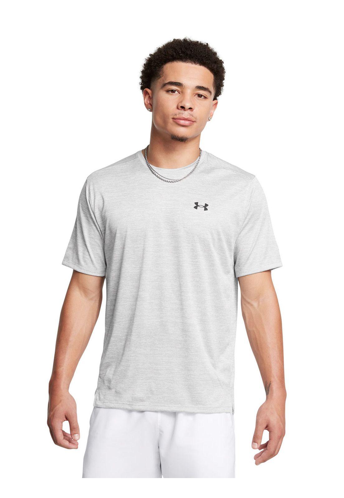 Polera manga corta Tech Vent hombre Gris-3