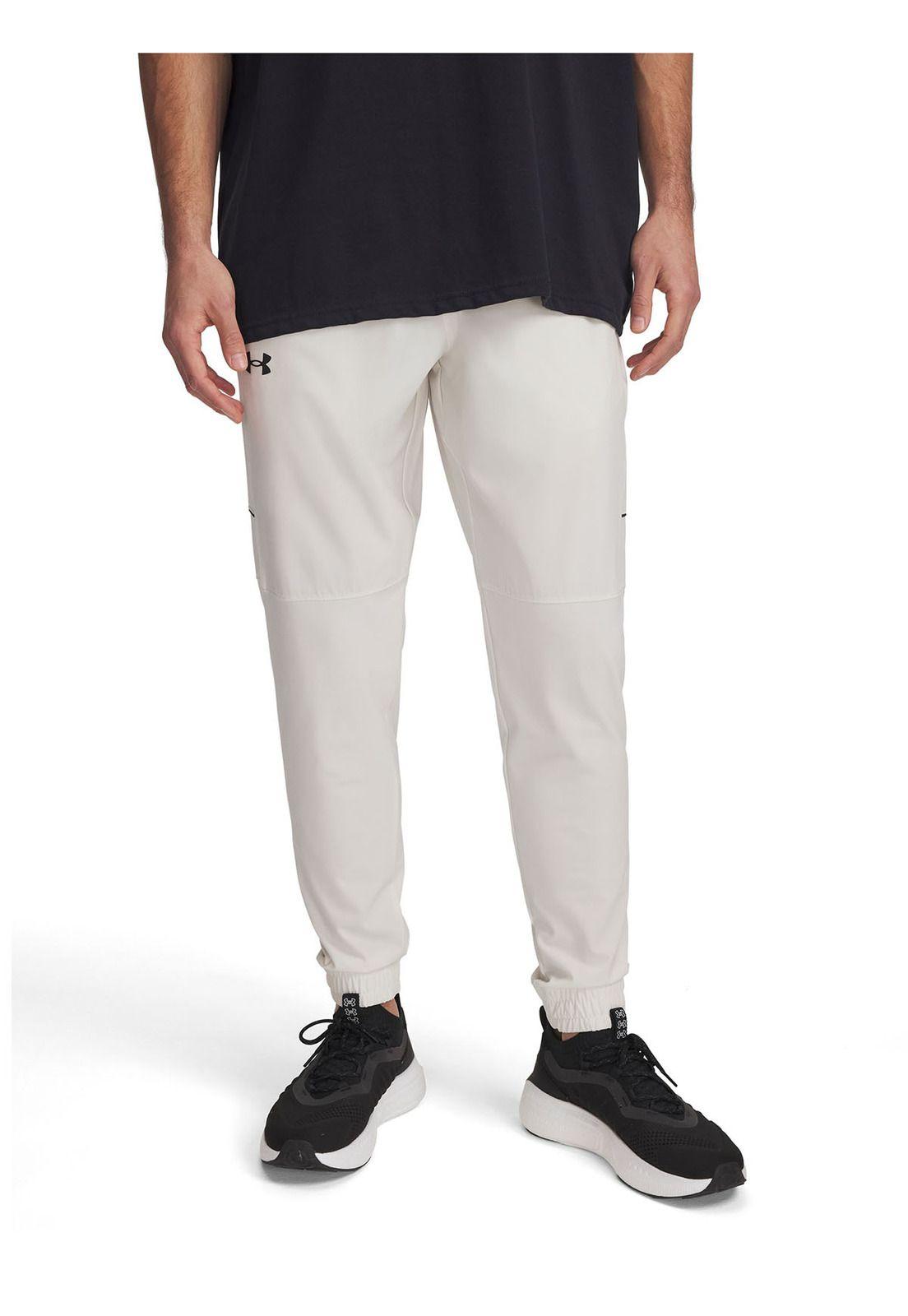 Pantalón Ua Zone Woven Blanco Para Hombre-0