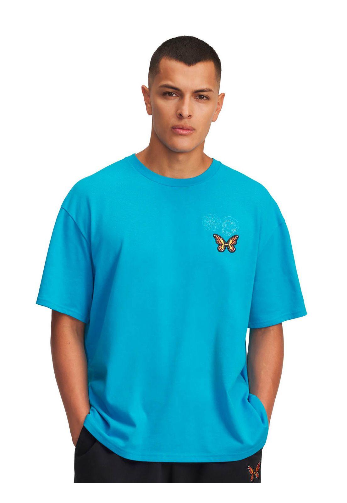Polera Manga Corta Lifestyle  hombre Day Of The Dead HW azul -0