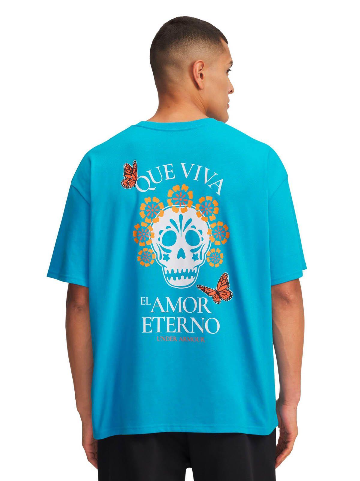 Polera Manga Corta Lifestyle  hombre Day Of The Dead HW azul -1