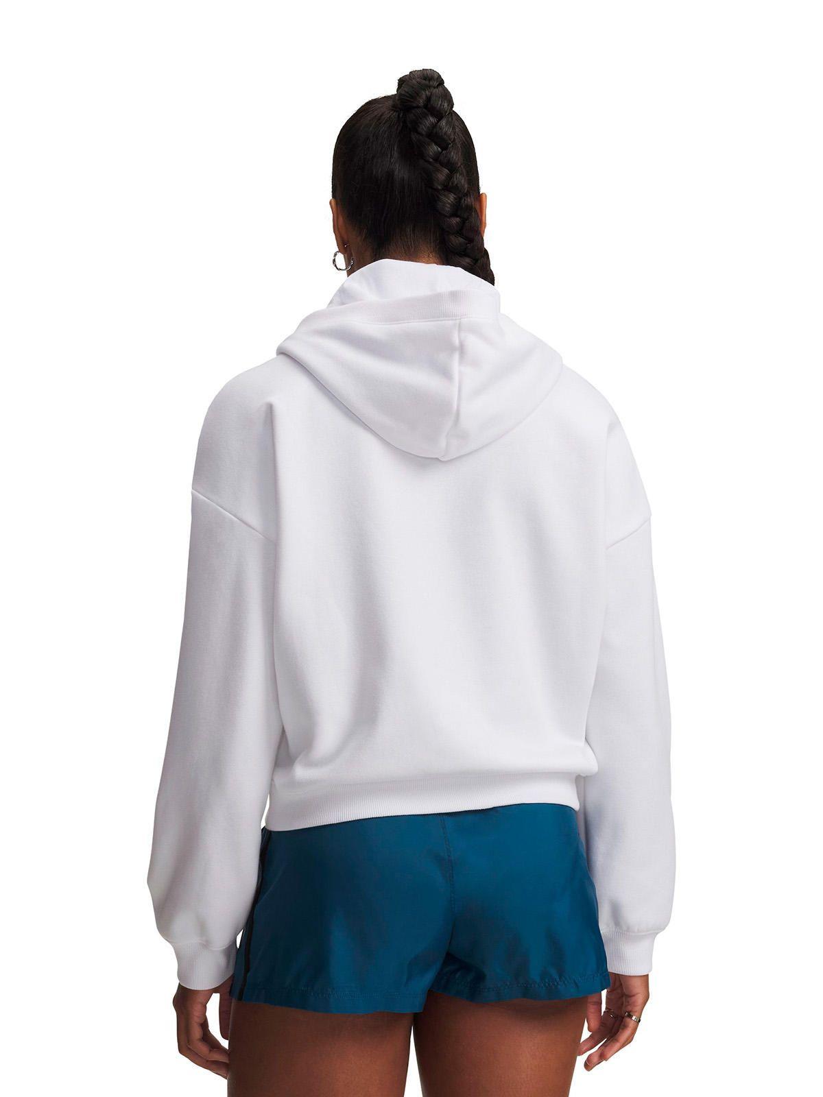 Poleron UA Icon Fleece Blanco Mujer-1