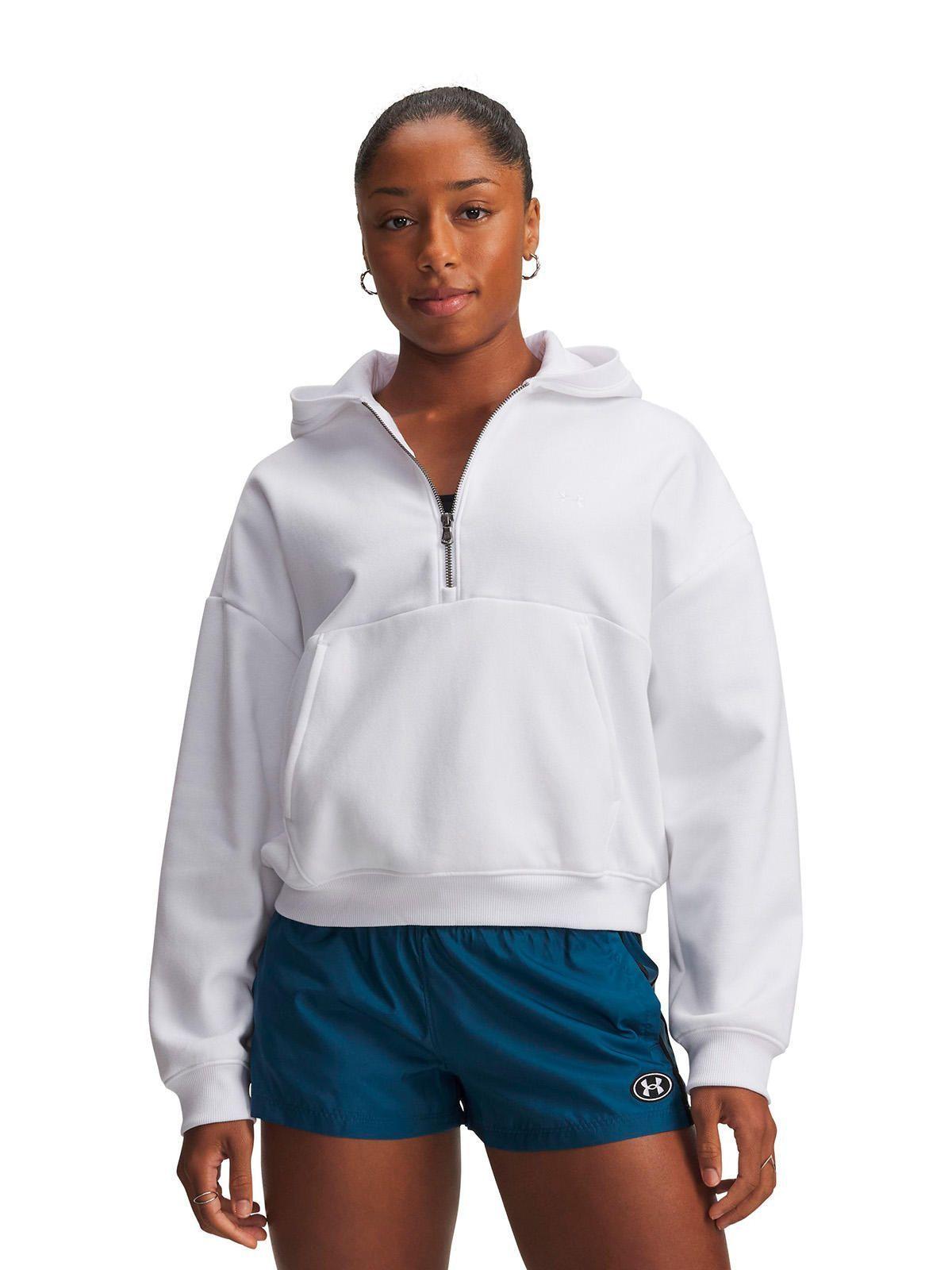Poleron UA Icon Fleece Blanco Mujer-0