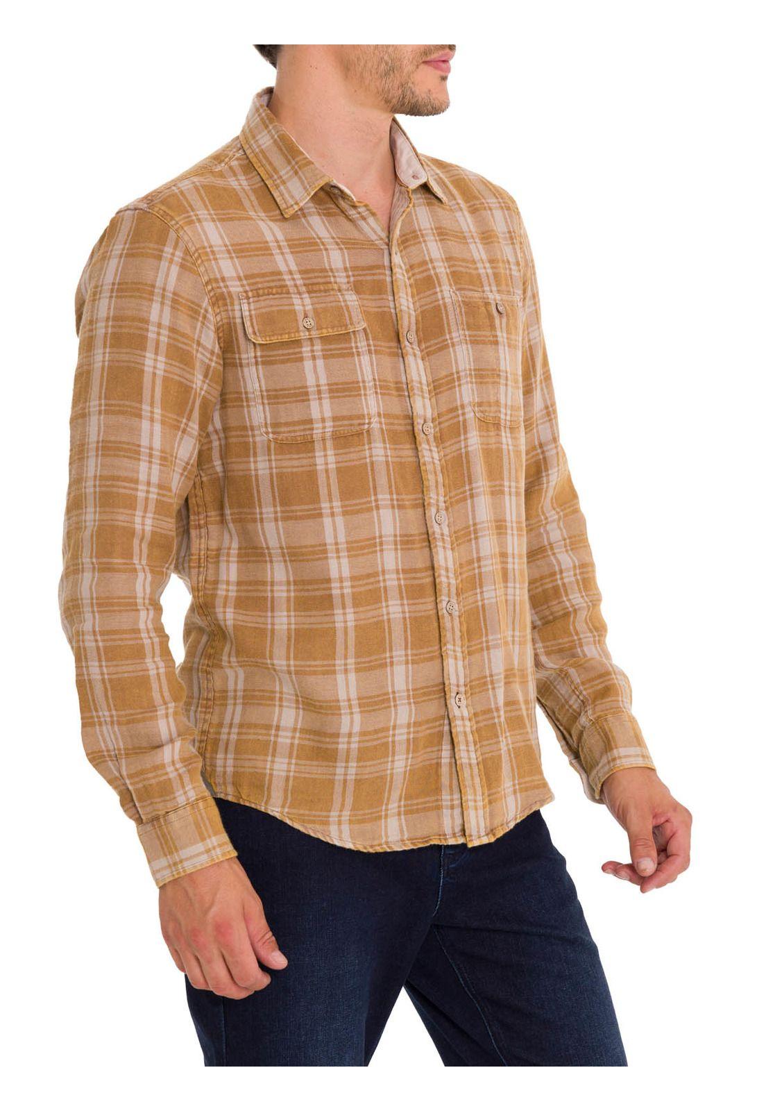 Camisa Algodón Orgánico Hombre Bradford Beige-5