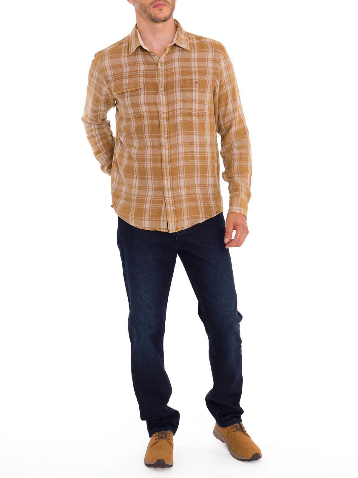 Camisa Algodón Orgánico Hombre Bradford Café-8