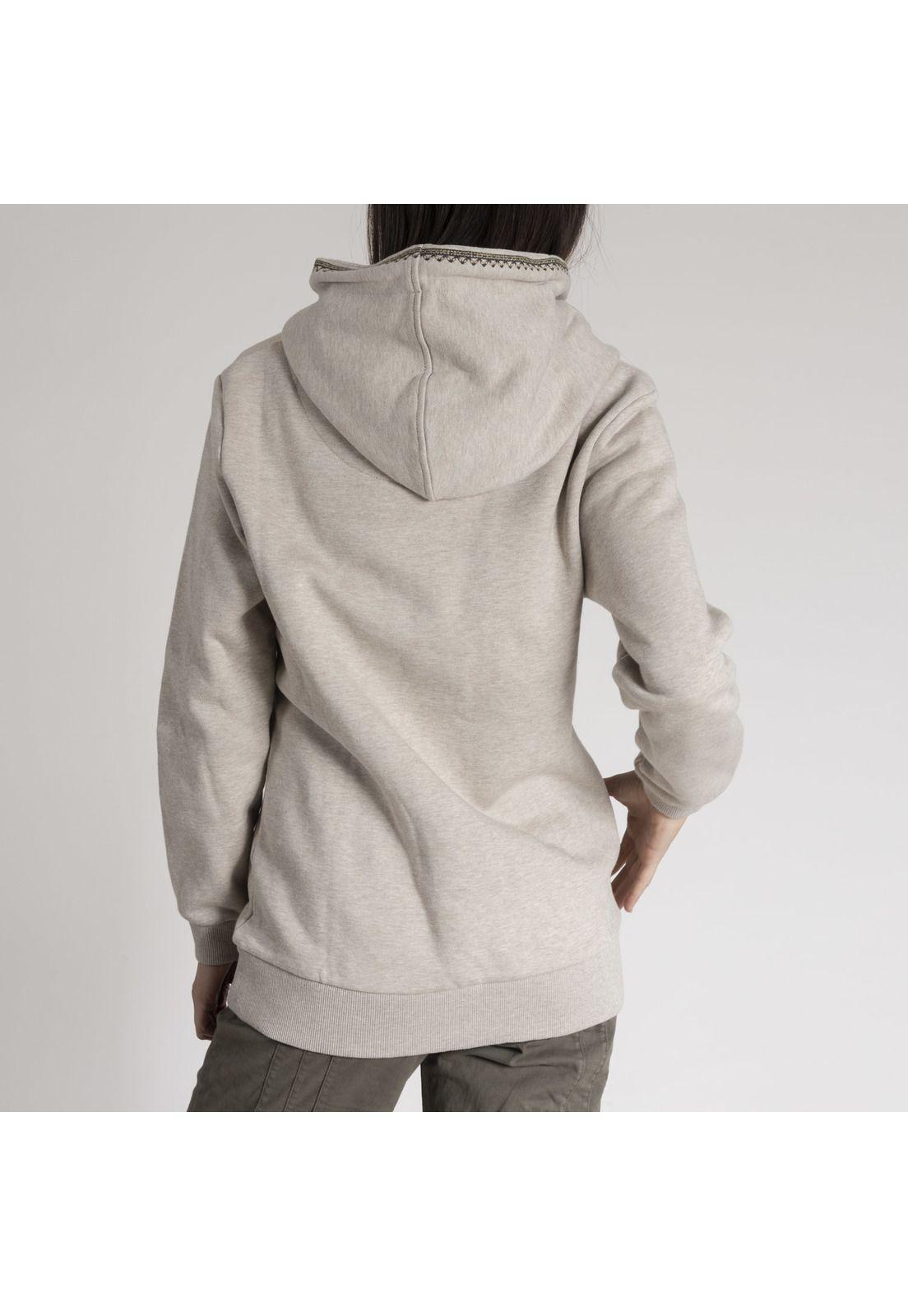 Poleron Mujer Pilos Algodón Beige-3