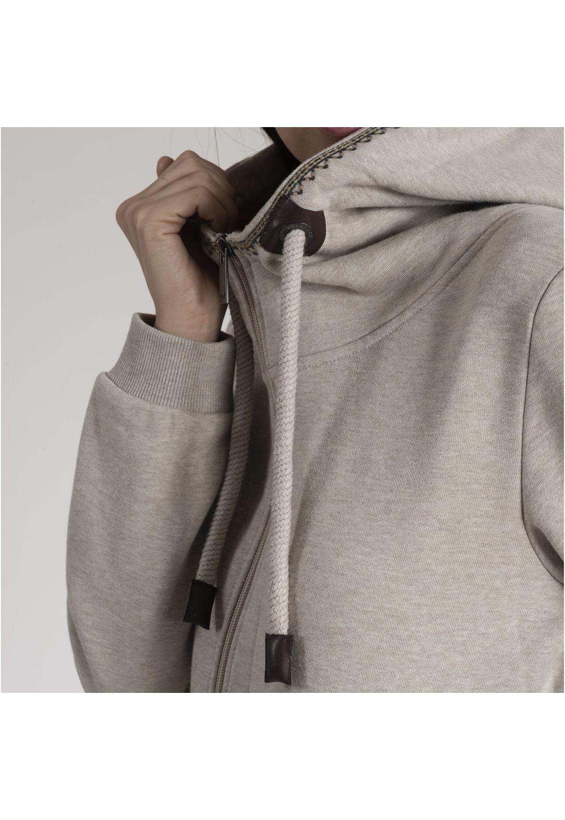 Poleron Mujer Pilos Algodón Beige-4