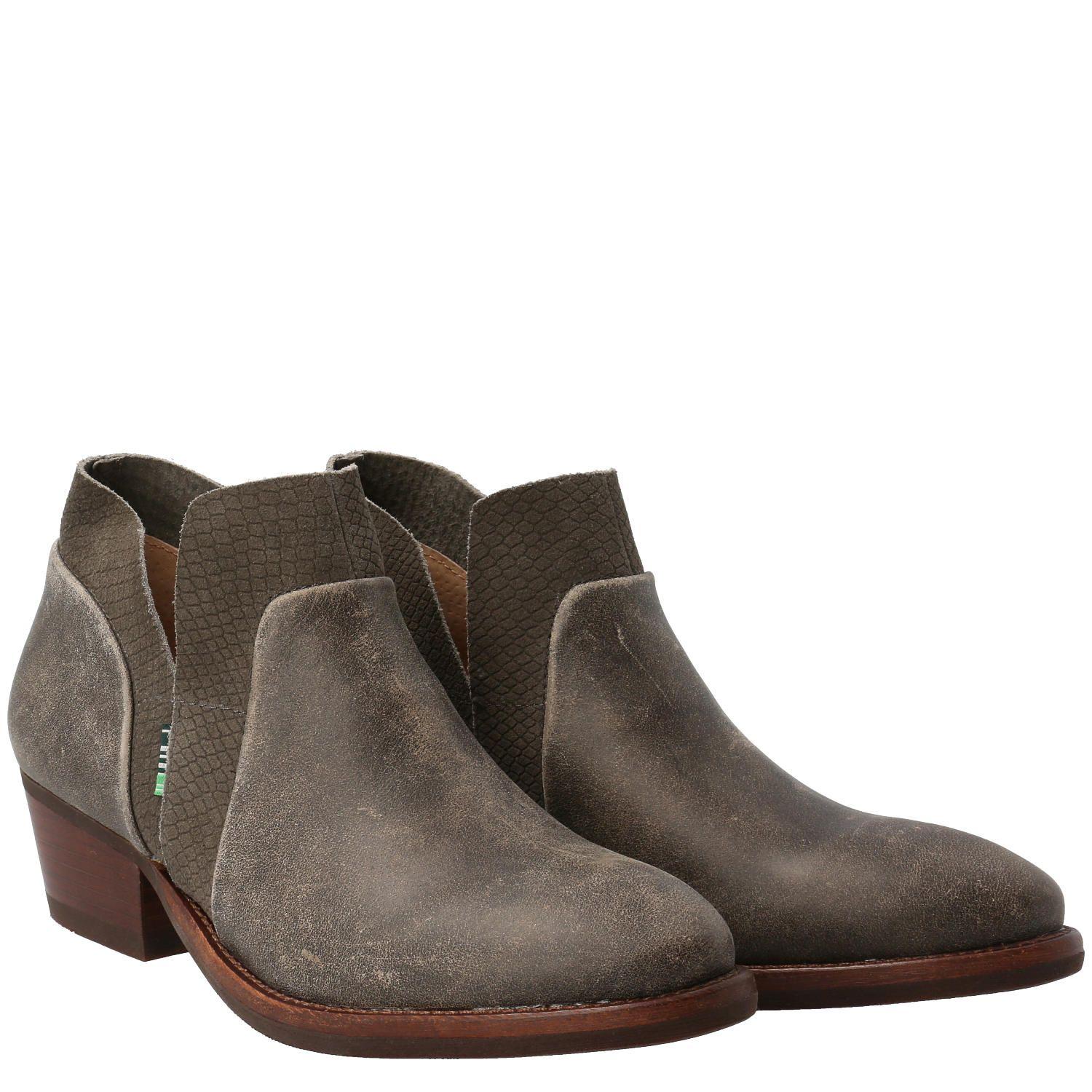 Botin Mujer Juli Cuero Verde-1