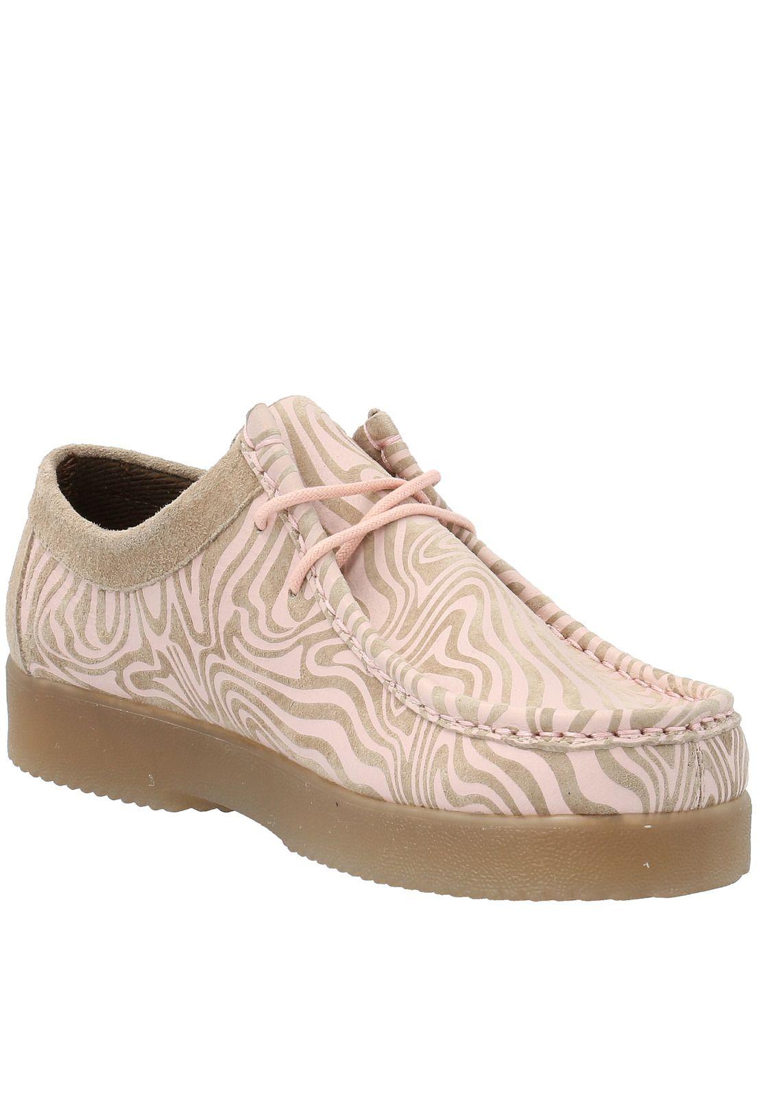 Zapato Cuero Mujer Navajo Psicodélic Rosa-0