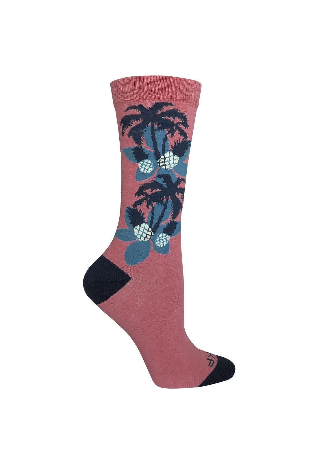 Calcetin Bambú Mujer Palm Rosa Rockford-0