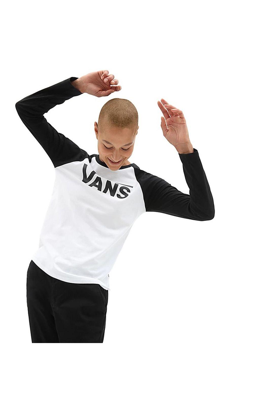 Polera M/L Mujer Wm Flying V Ls Raglan White-Black-0