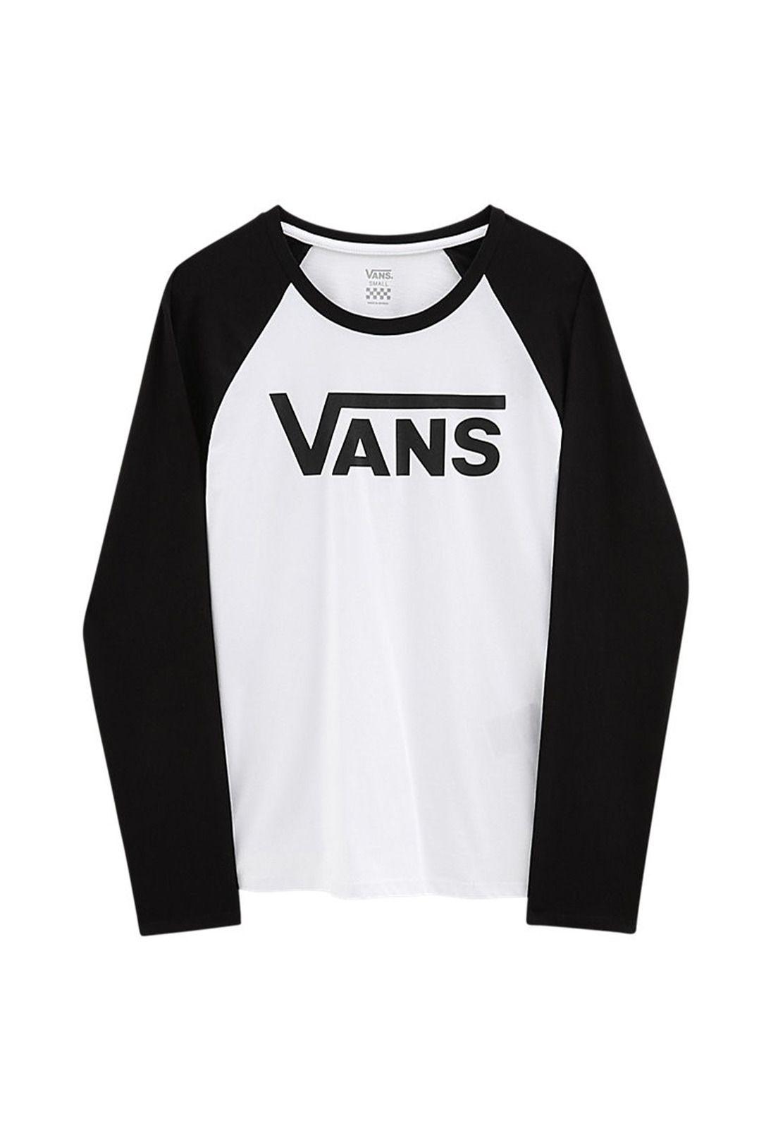 Polera M/L Mujer Wm Flying V Ls Raglan White-Black-4