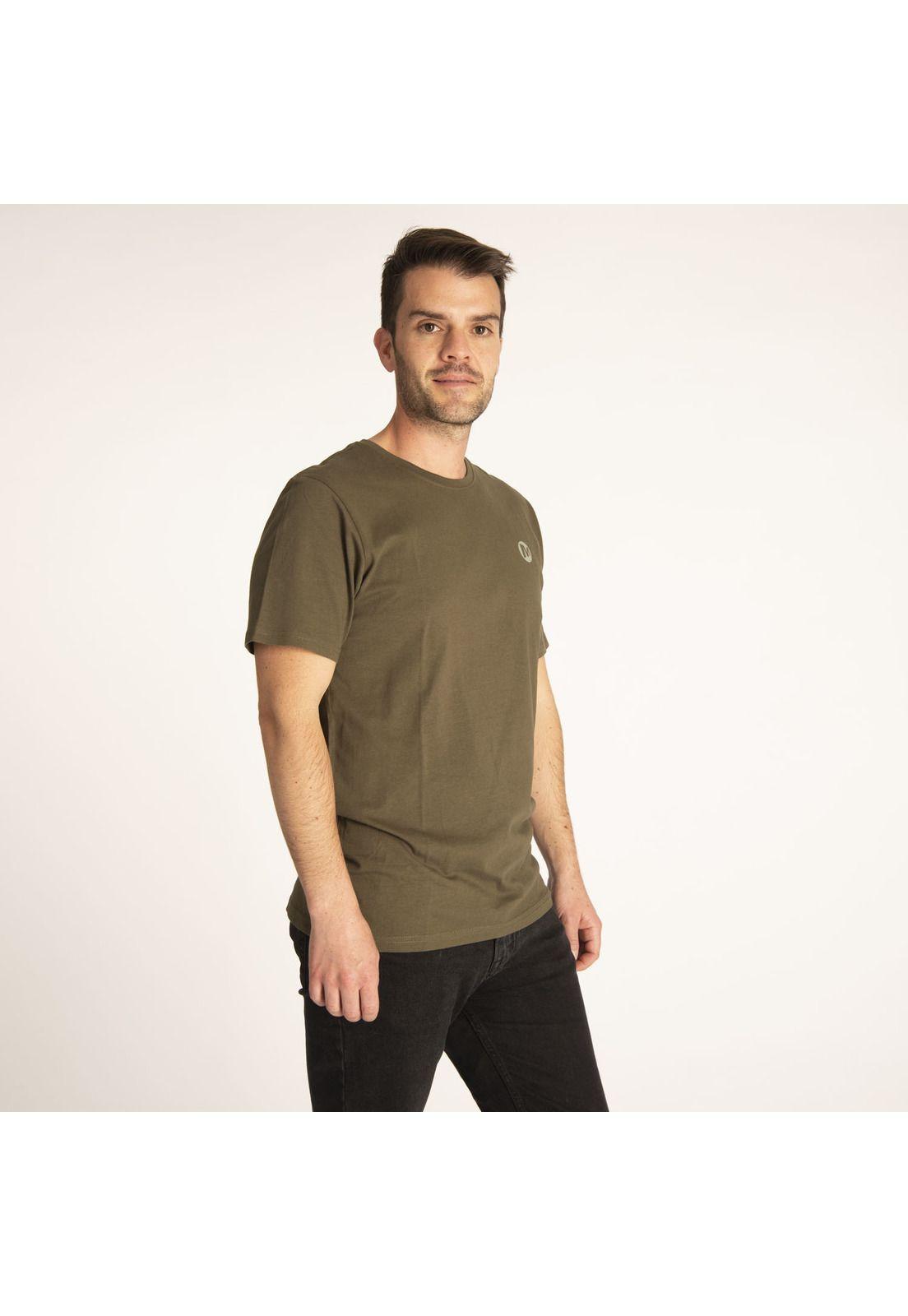 Polera M/C Hombre Basic Merrell Verde-3