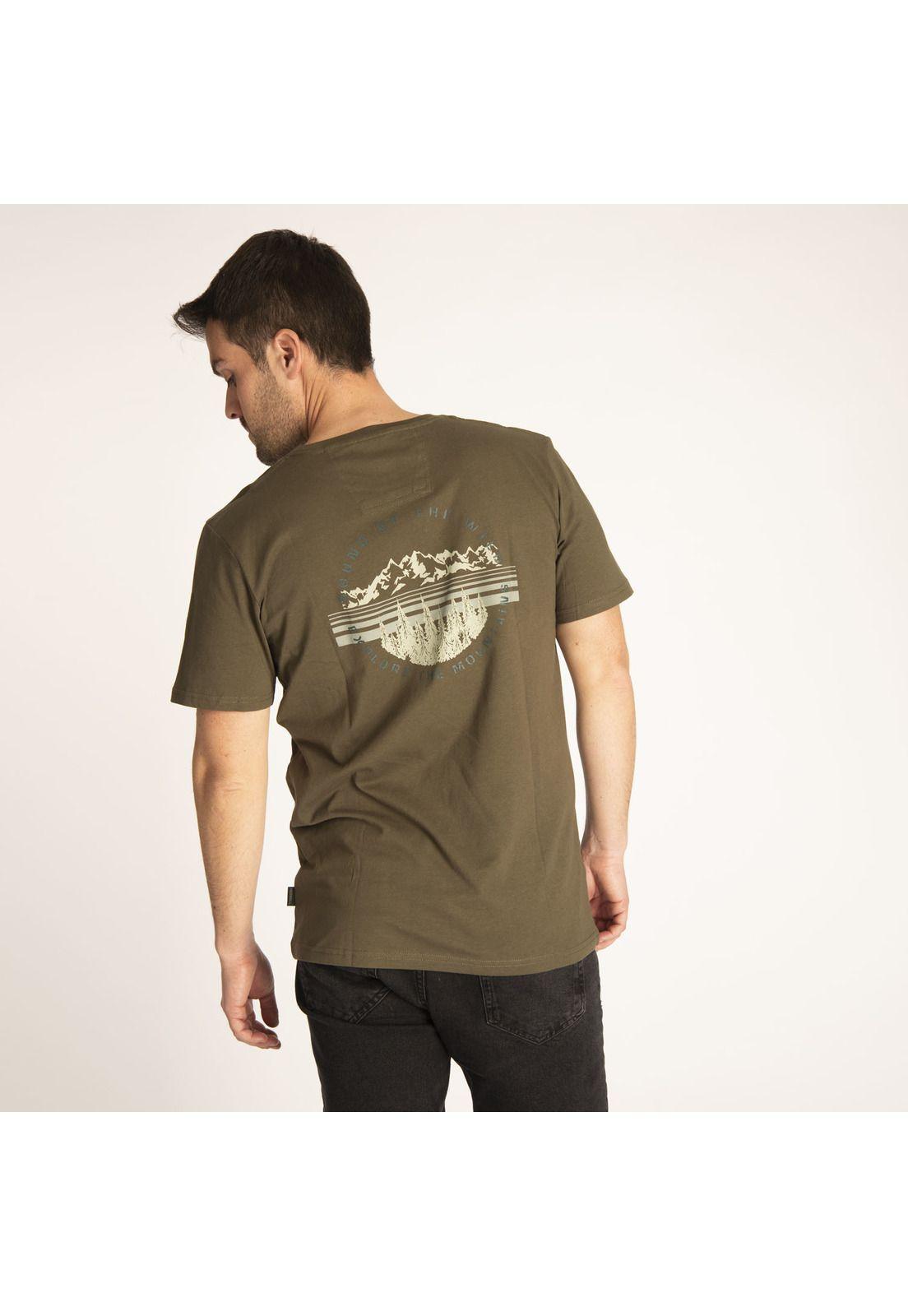 Polera M/C Hombre Basic Merrell Verde-4