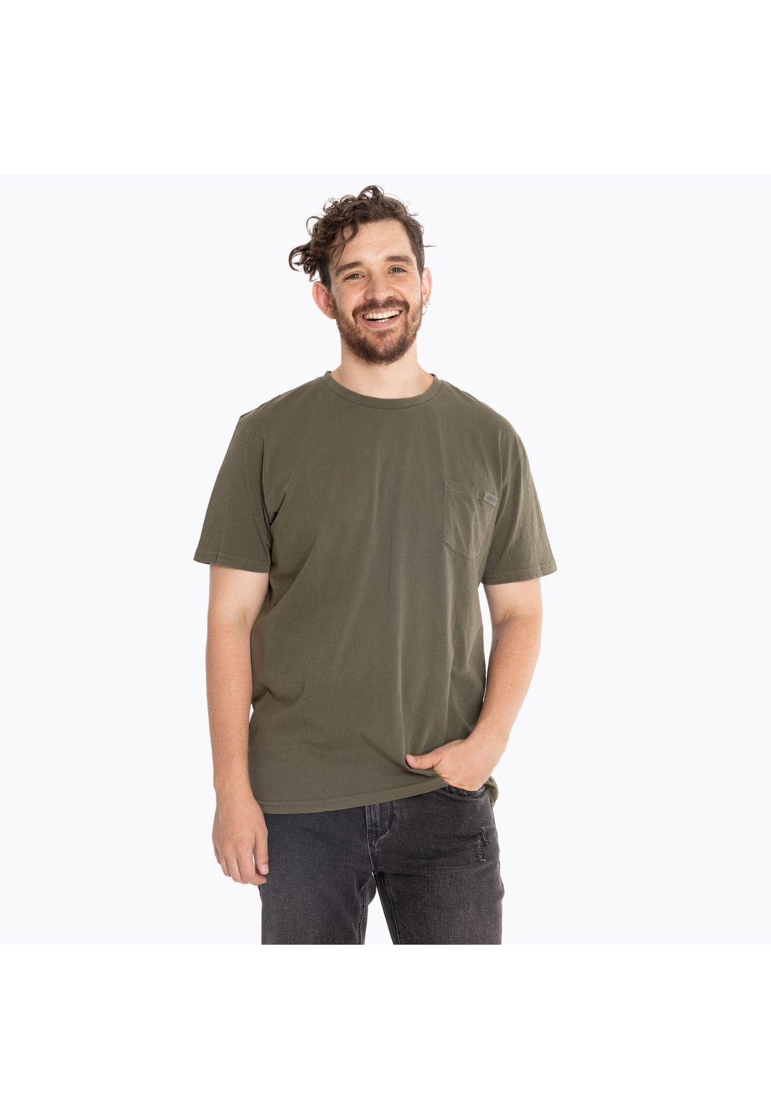Polera Hombre Pocket 2 Oliva-0