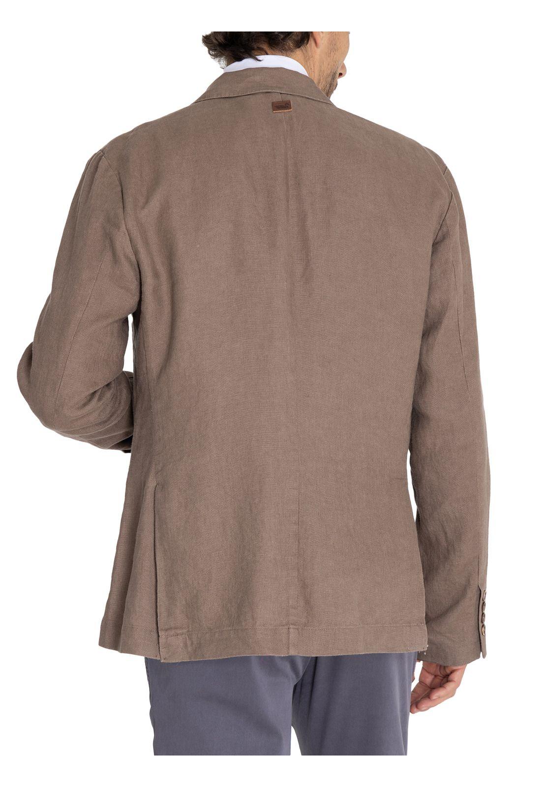Chaqueta Lino Orgánico Café Amalfi Hombre -6